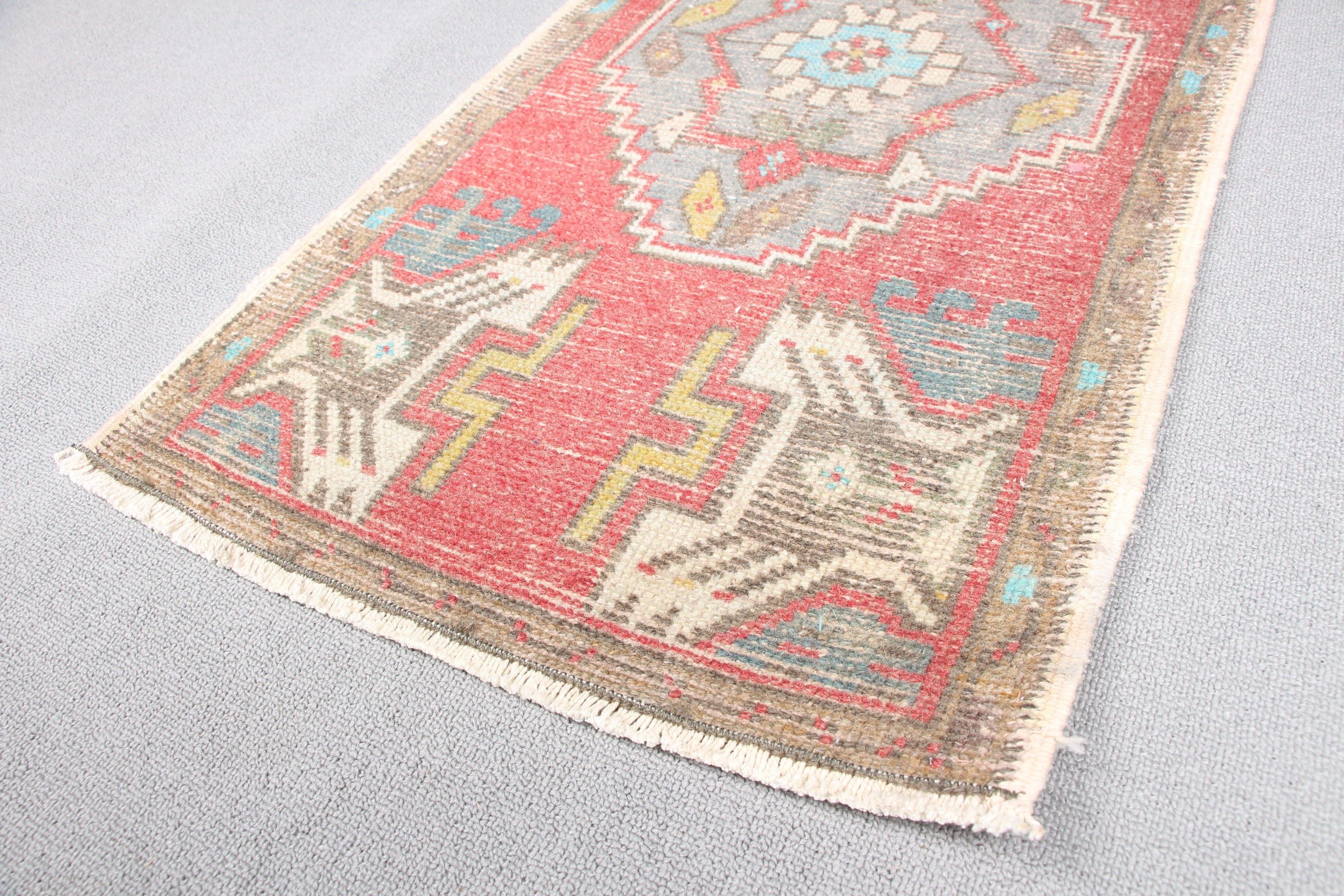 Bath Rugs, Red Kitchen Rug, Nursery Rug, Turkish Rug, Vintage Rug, 1.6x3.3 ft Small Rug, Moroccan Rug, Oriental Rug, Rugs for Bedroom