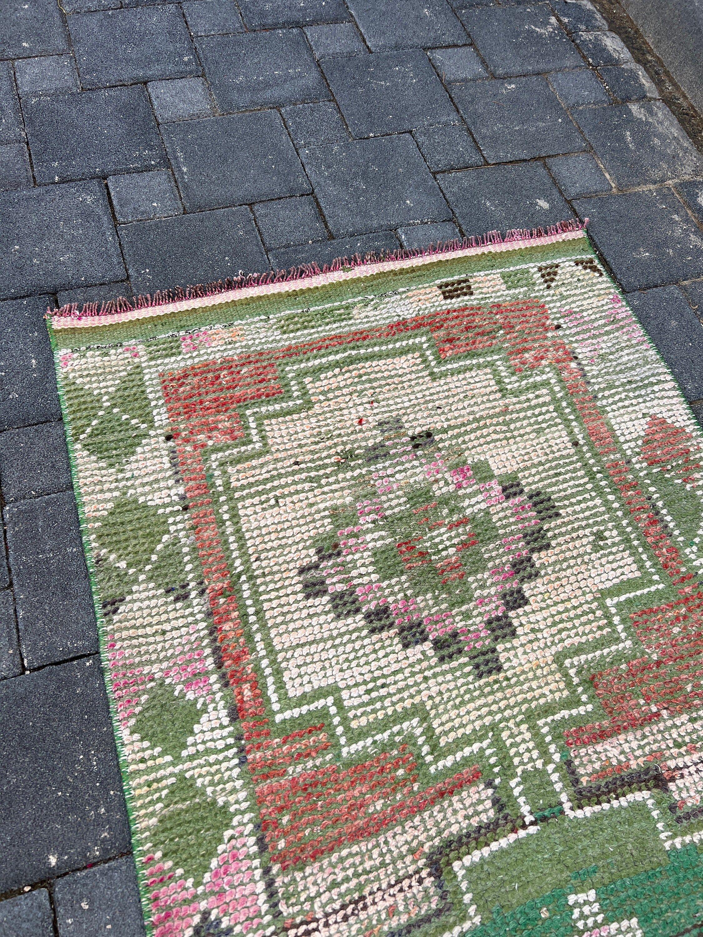 Vintage Rug, Corridor Rug, Oriental Rug, Rugs for Runner, Stair Rugs, 2.7x9.1 ft Runner Rug, Beige Oriental Rugs, Turkish Rug, Kitchen Rug