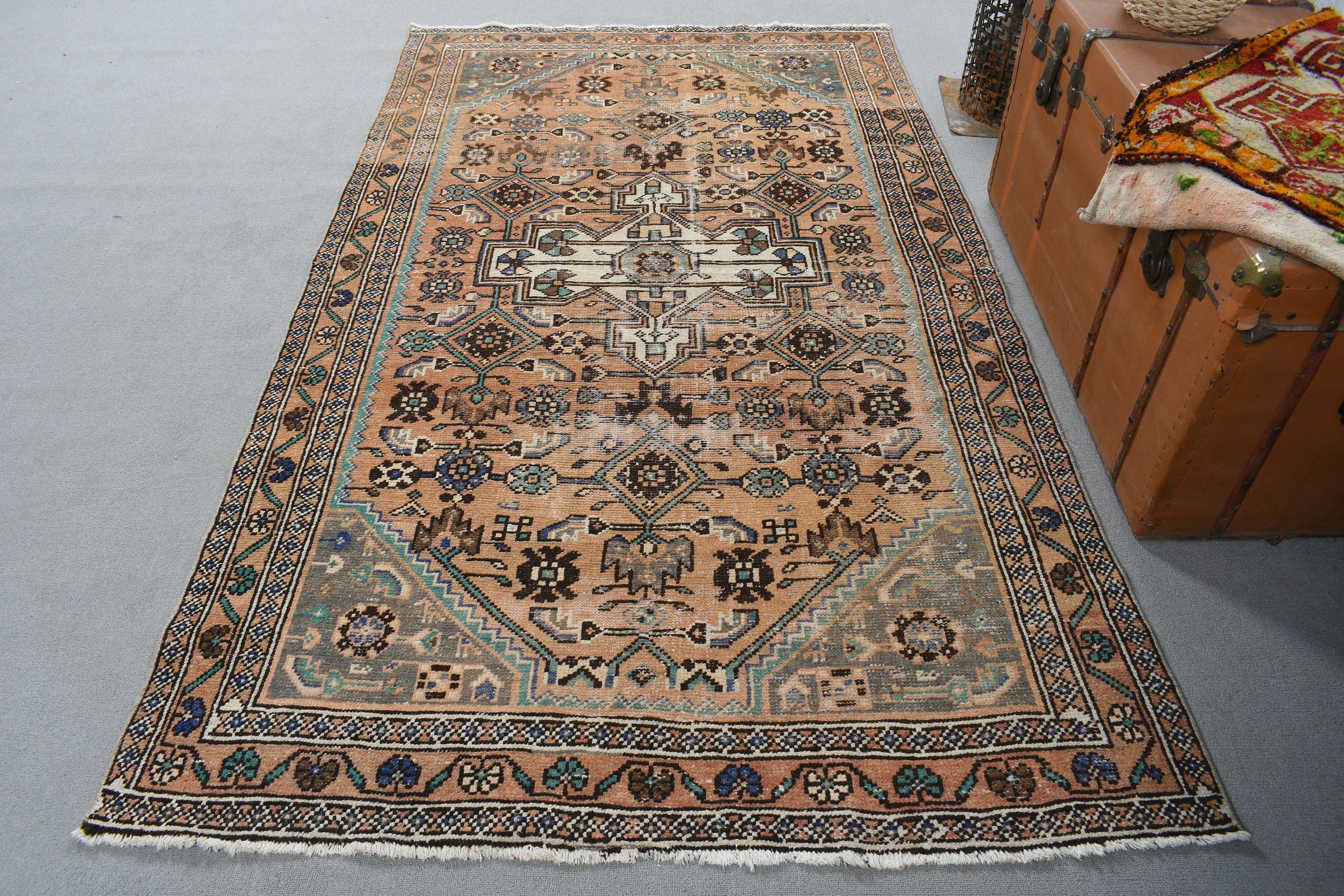 Mutfak Halısı, Mutfak Halıları, Vintage Halılar, 4,5x7,5 ft Alan Halıları, Çocuk Halısı, Yün Halılar, Kahverengi Boho Halılar, Türk Halısı