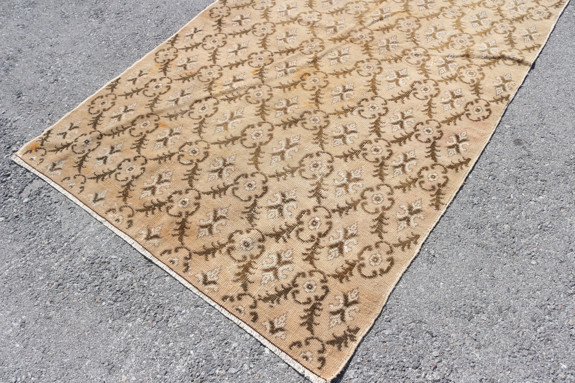 Kitchen Rug, Salon Rug, Living Room Rug, Rugs for Salon, Beige Floor Rug, 4.9x8.4 ft Large Rug, Wool Rugs, Turkish Rug, Vintage Rugs