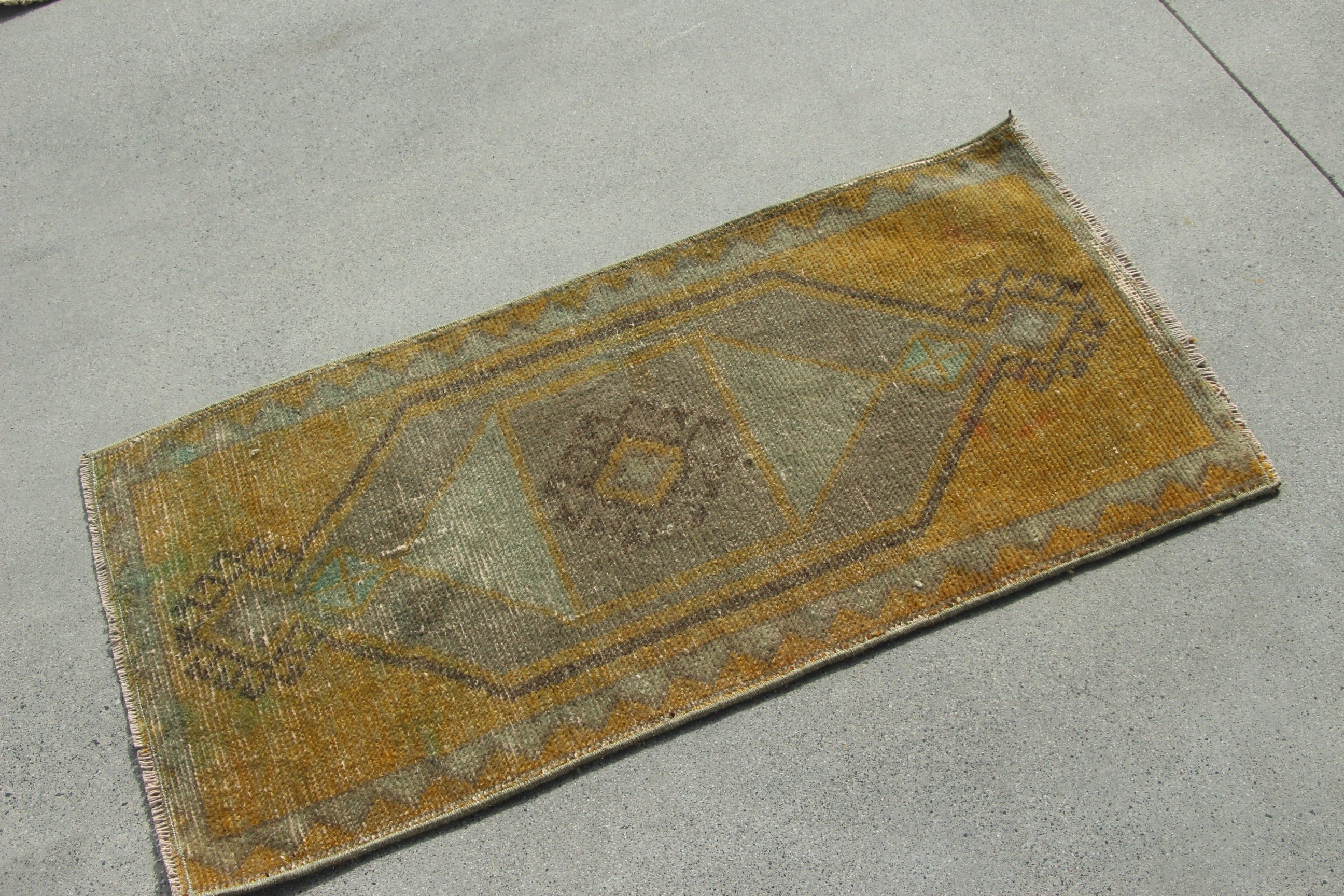 Turkish Rugs, Bronze Floor Rug, Car Mat Rugs, Modern Rugs, Kitchen Rugs, Boho Rugs, 1.6x3.2 ft Small Rug, Vintage Rugs, Rugs for Bedroom