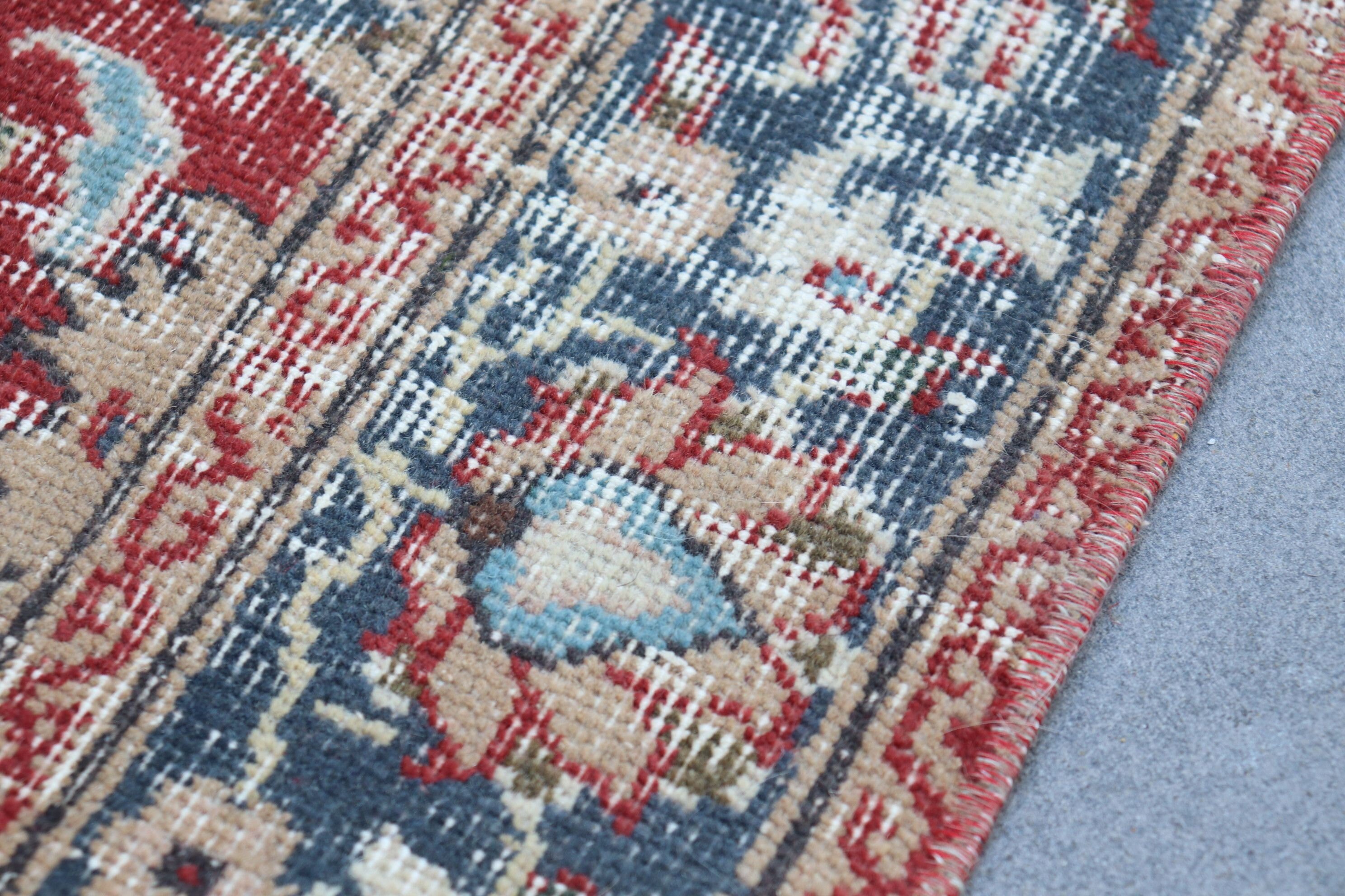 Nursery Rug, 4.1x7 ft Area Rugs, Rugs for Nursery, Oriental Rug, Turkish Rugs, Bedroom Rugs, Red Home Decor Rug, Oushak Rug, Vintage Rug