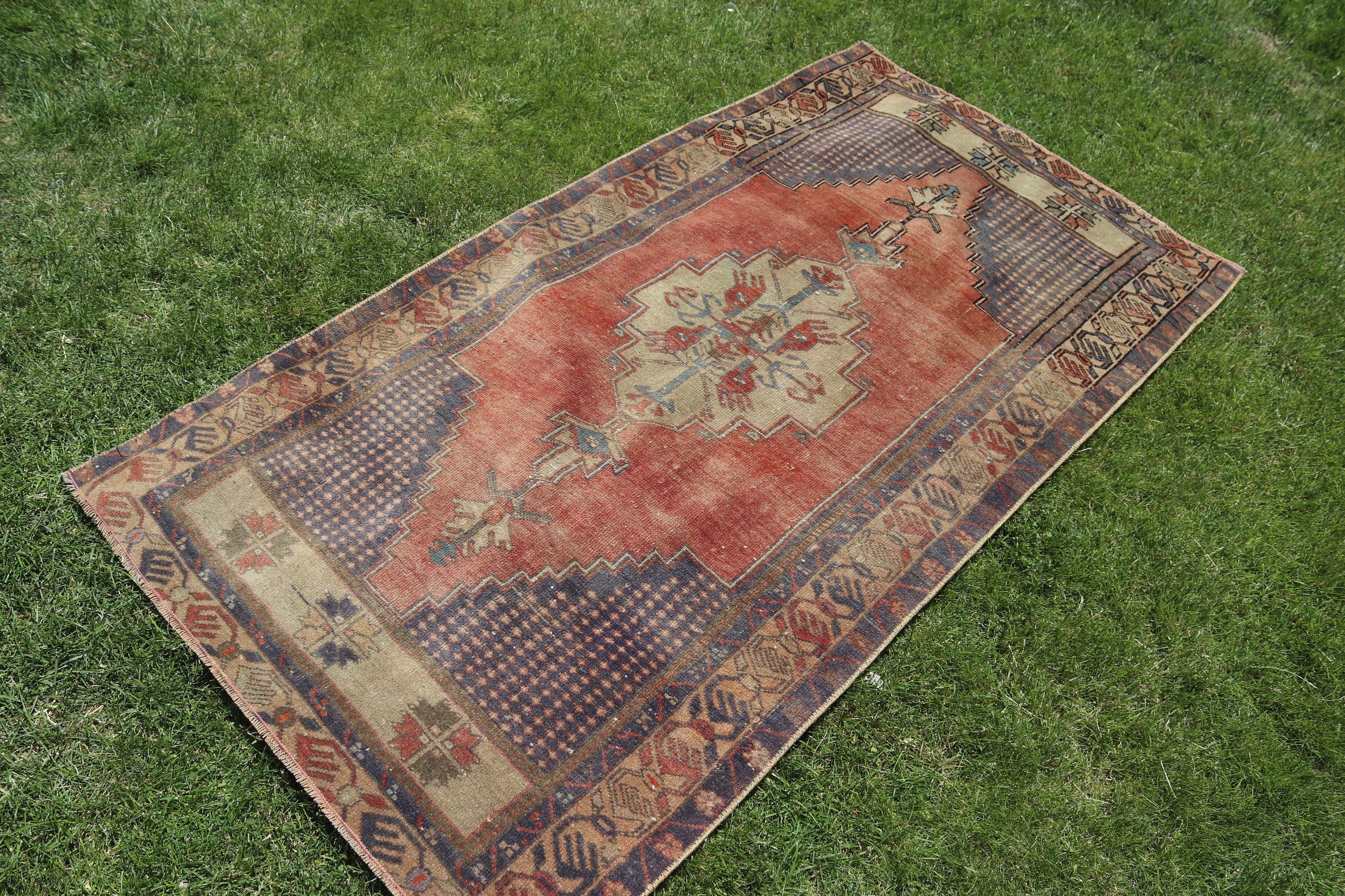 3.1x5.8 ft Accent Rug, Statement Rug, Vintage Rugs, Brown Home Decor Rug, Anatolian Rug, Turkish Rugs, Bedroom Rugs, Nursery Rugs