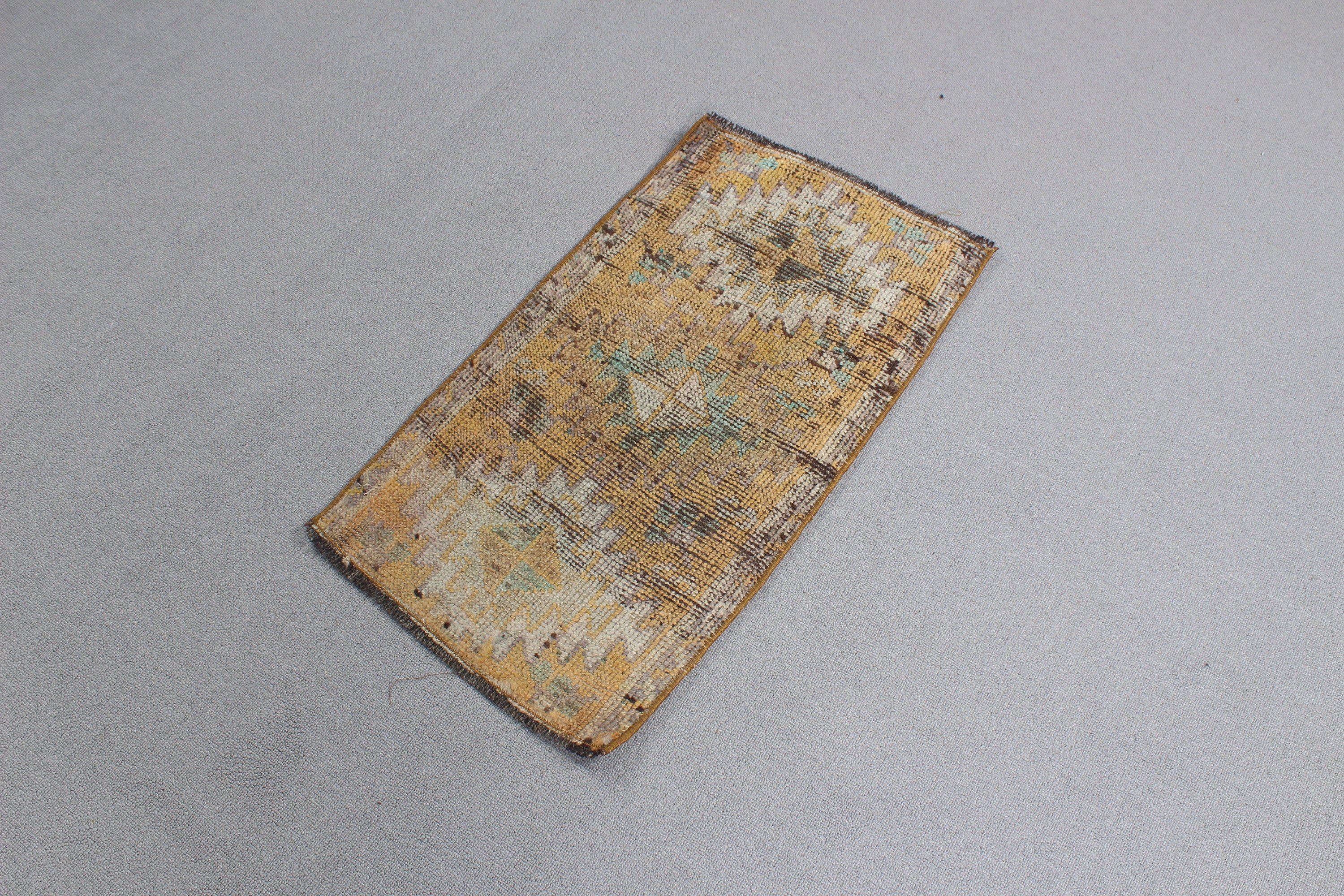 Kitchen Rug, 1.4x2.6 ft Small Rugs, Turkish Rugs, Bronze Modern Rug, Vintage Rugs, Modern Rugs, Modern Bath Mat Rug, Bath Rugs, Bedroom Rug