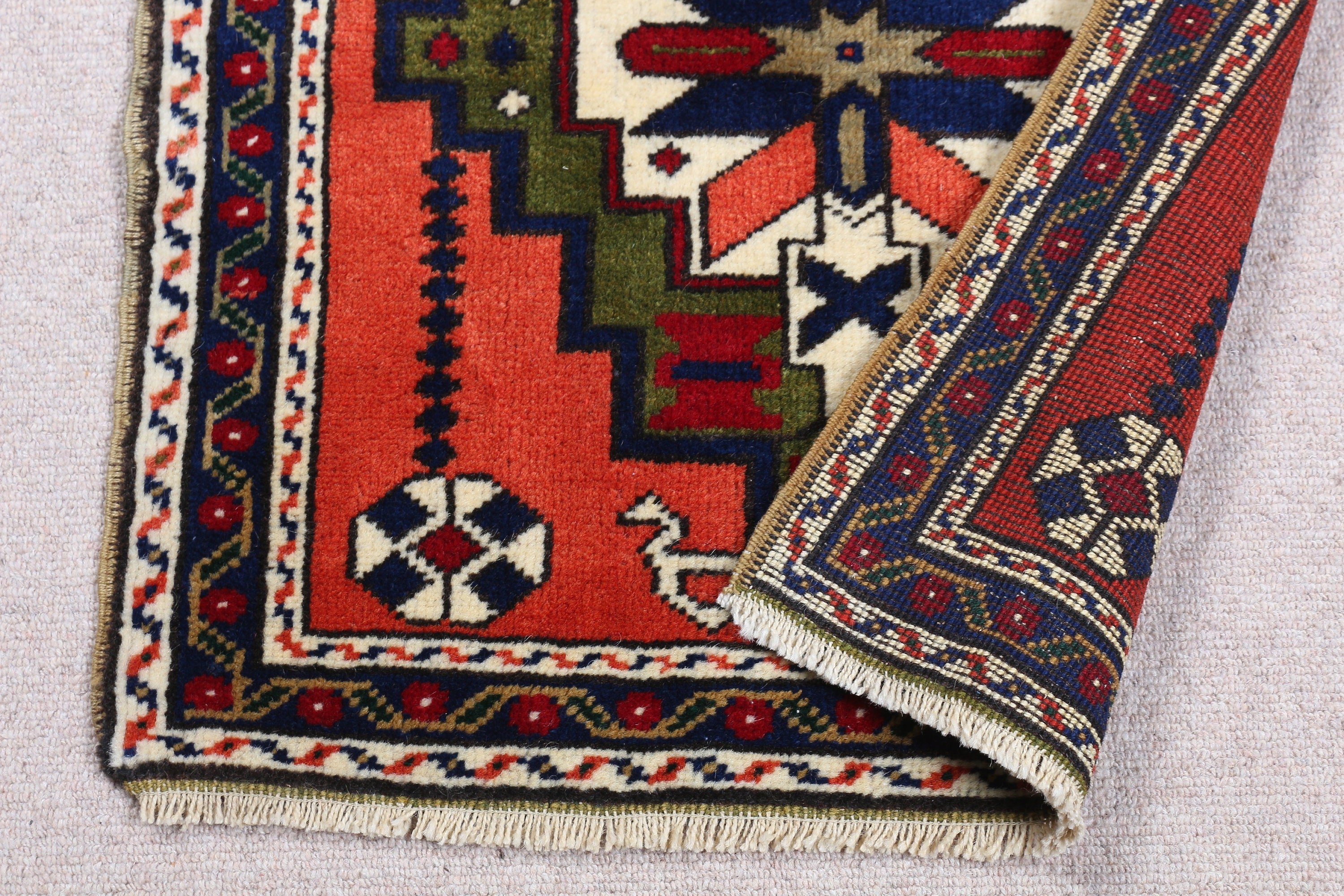 Kapı Paspası Halısı, Türk Halıları, Araba Paspası Halıları, 2.1x2.3 ft Küçük Halı, Yatak Odası Halısı, Mutfak Halısı, Vintage Halı, Banyo Halısı, Mavi Yün Halı