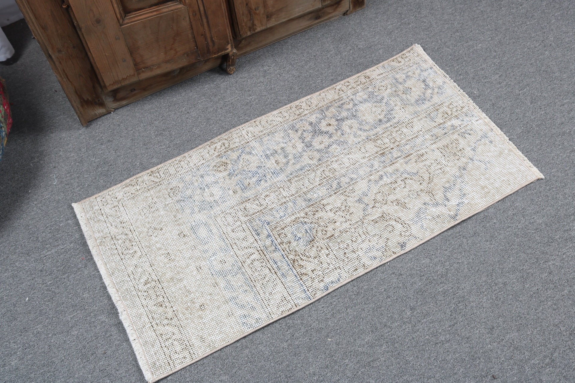 Modern Rug, Nursery Rugs, Luxury Rug, Vintage Rug, Rugs for Kitchen, Kitchen Rug, Beige  1.6x3.2 ft Small Rugs, Turkish Rug