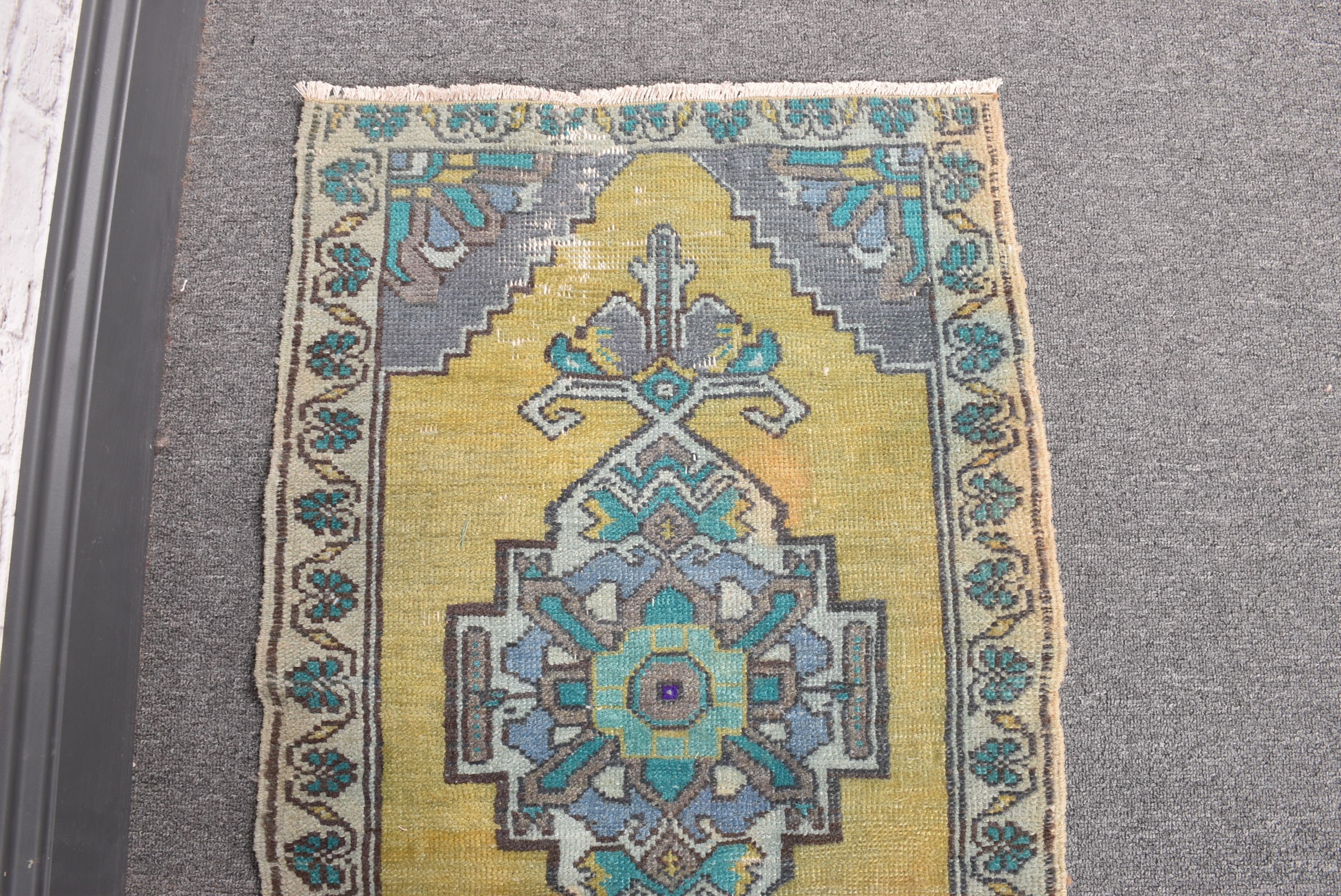 Kitchen Rugs, Vintage Rugs, Cool Rugs, Turkish Rug, Small Boho Rugs, Green Floor Rug, 1.6x2.7 ft Small Rug, Rugs for Bathroom, Entry Rugs