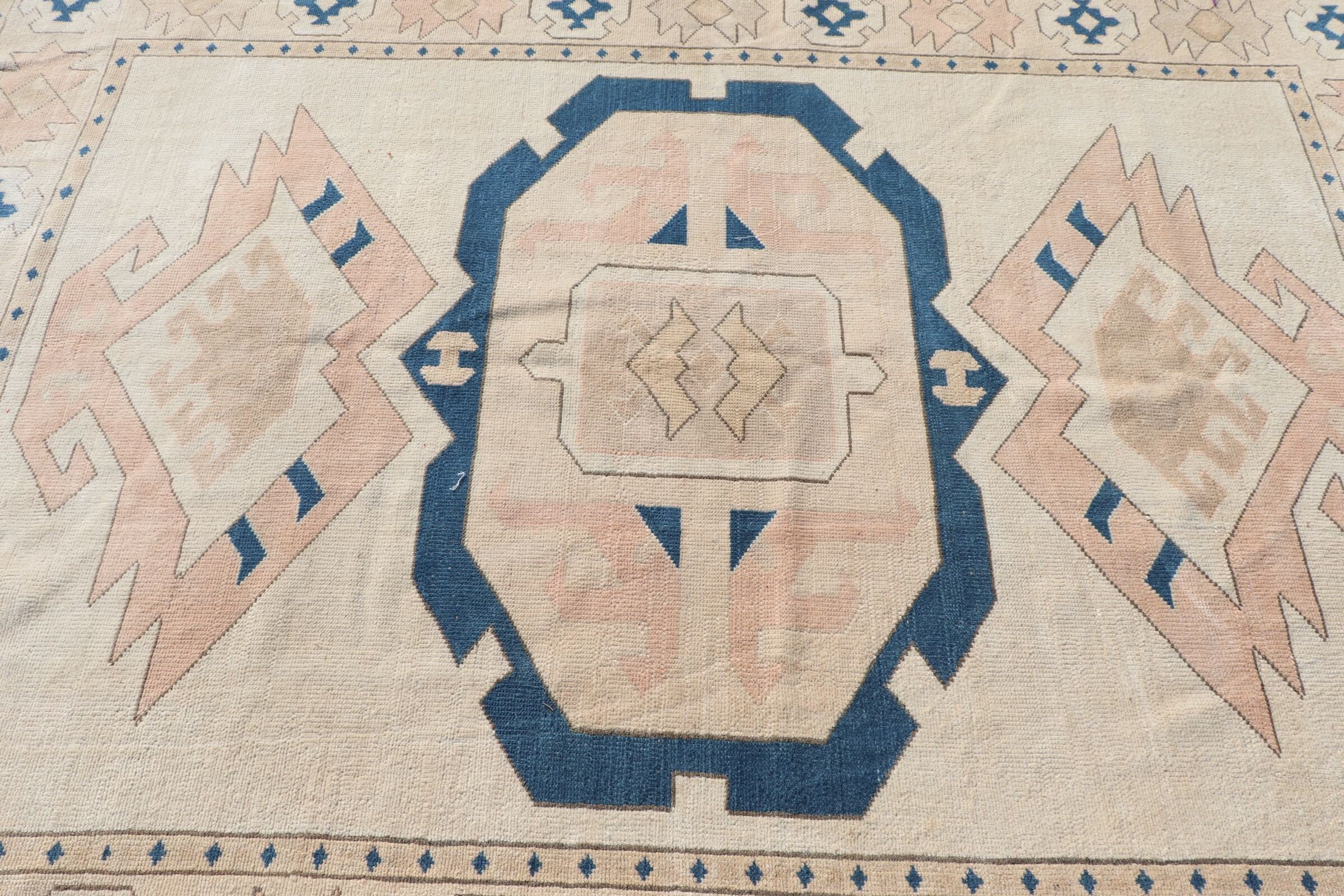 Vintage Rug, Dining Room Rugs, Cool Rugs, Moroccan Rug, Turkish Rug, Blue Anatolian Rugs, Aesthetic Rug, Bedroom Rug, 5.9x8.1 ft Large Rug