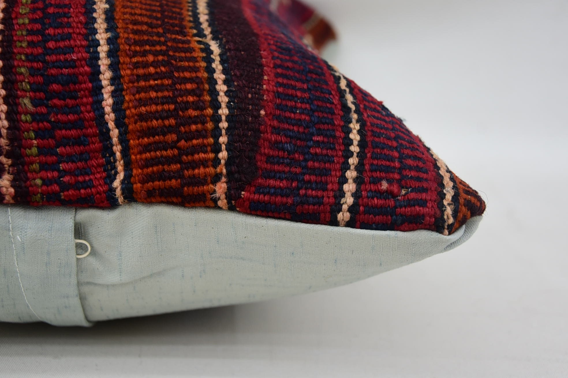 Vintage Kilim Throw Pillow, 16"x24" Red Pillow Case, Meditation Pillow Sham, Pillow for Sofa, Home Decor Pillow, Nautical Throw Cushion