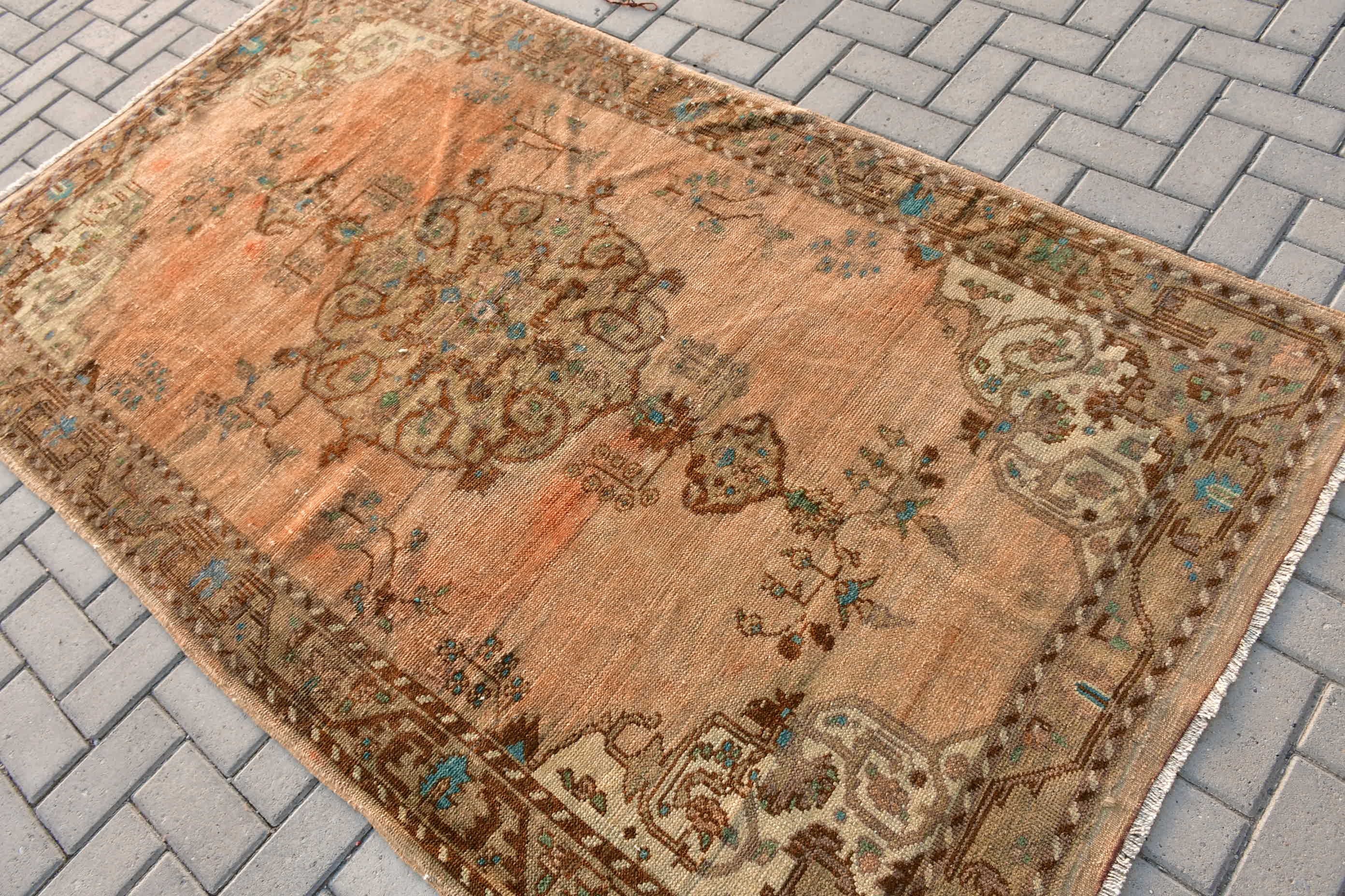 Cool Rug, Pastel Rug, Rugs for Living Room, Brown Floor Rug, Home Decor Rug, Turkish Rug, 4.4x7.6 ft Area Rug, Vintage Rug, Living Room Rug