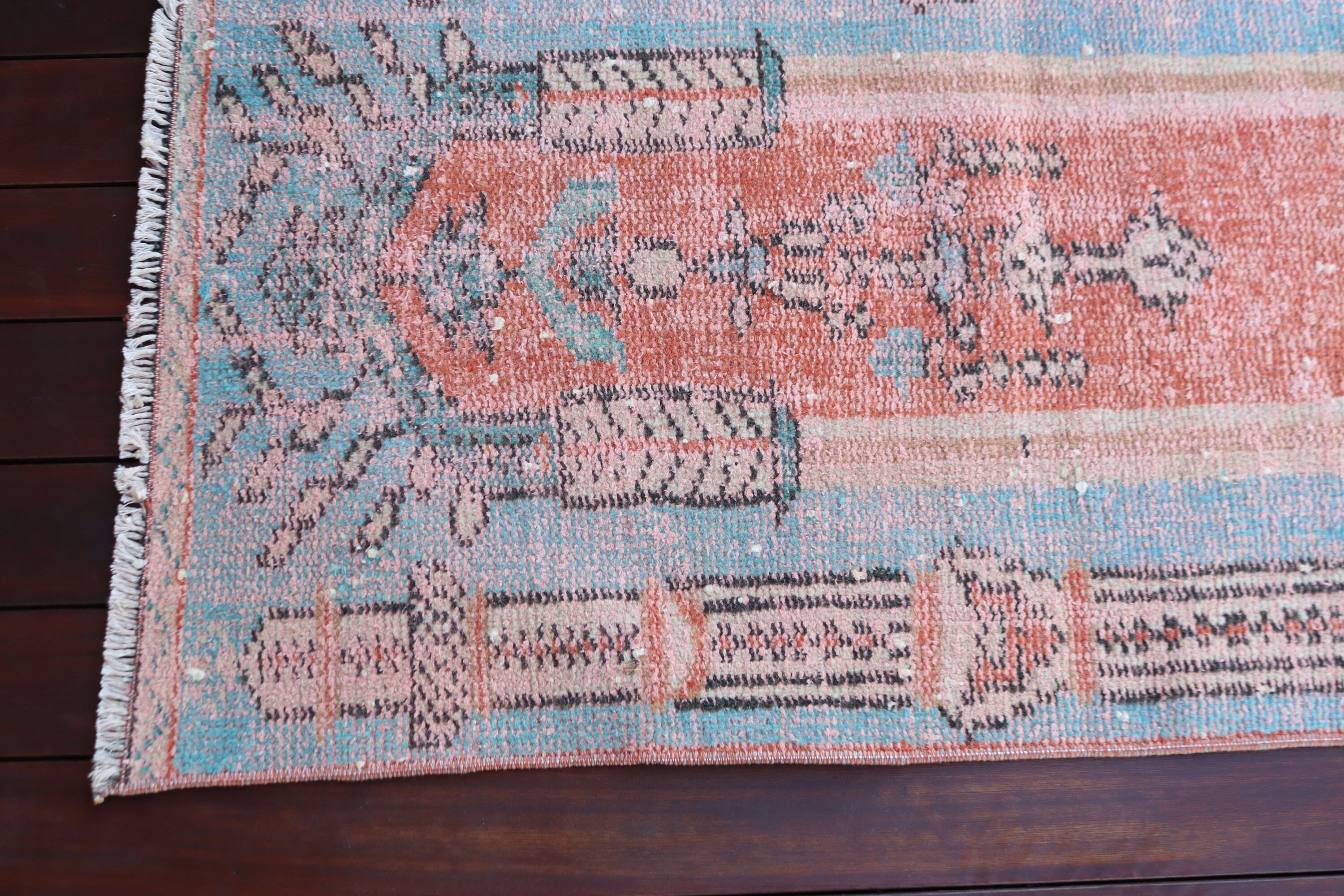 Neutral Rug, Vintage Rug, Moroccan Rugs, Orange  2.1x4 ft Small Rugs, Wall Hanging Rugs, Bedroom Rug, Turkish Rugs, Floor Rugs