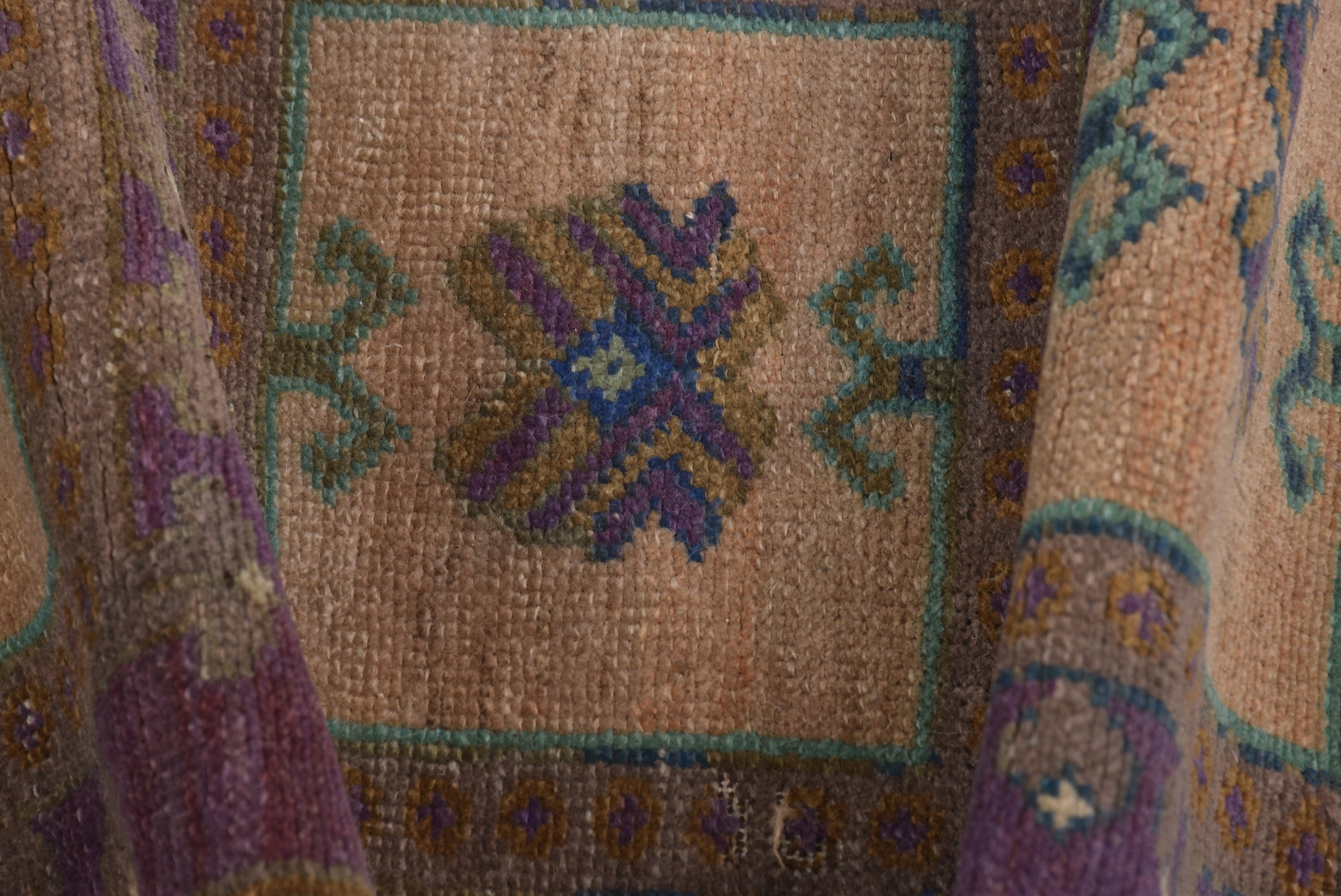 1.7x3.1 ft Küçük Halılar, Küçük Boho Halılar, Vintage Halılar, Mor El Dokuma Halılar, Araba Paspas Halısı, Türk Halıları, Havalı Halılar, Düz Dokuma Halı