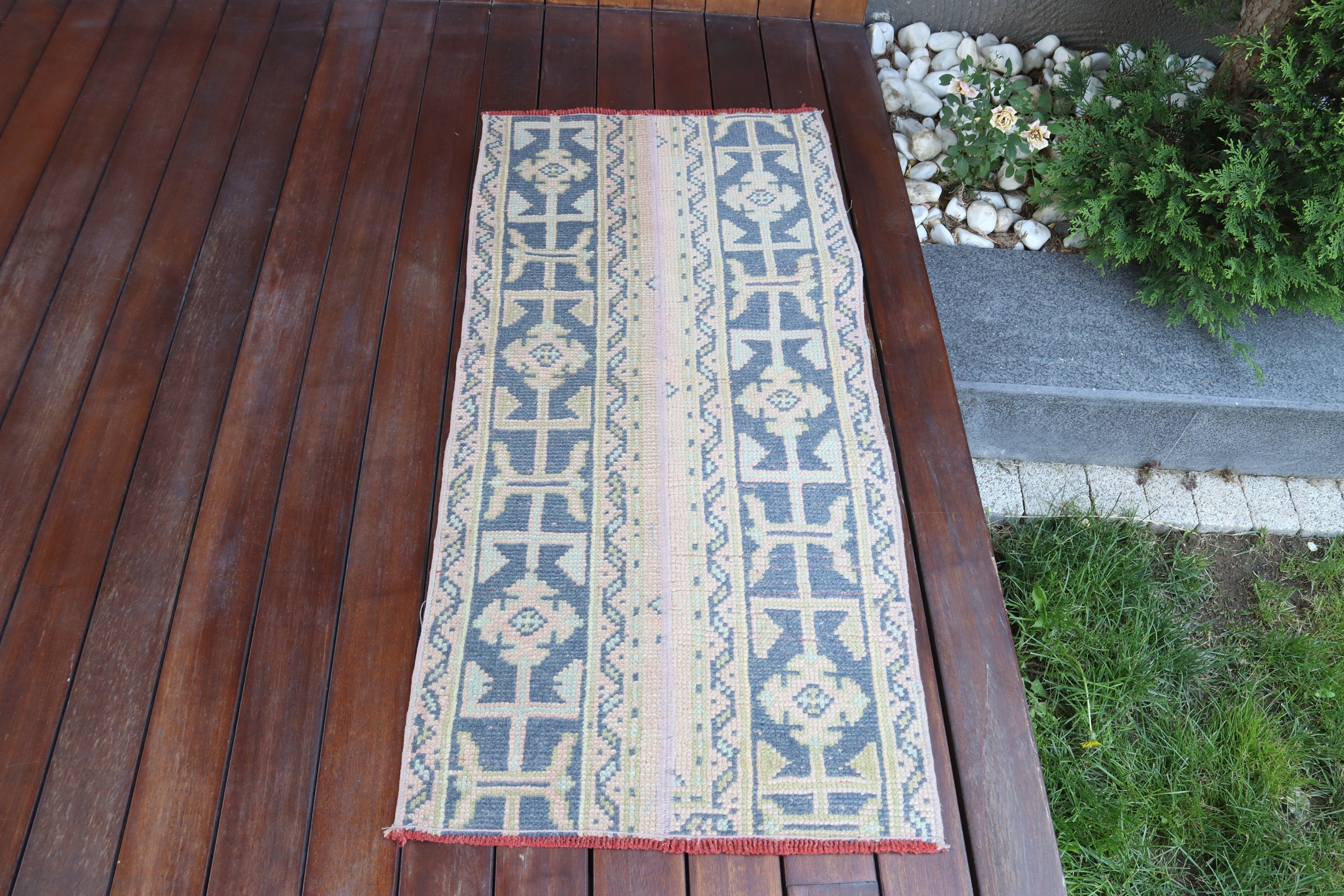 1.7x3.6 ft Küçük Halılar, Türk Halısı, Mavi Modern Halı, Modern Halılar, Paspas Halısı, Giriş Halısı, Mutfak Halıları, Vintage Halılar, Havalı Halı