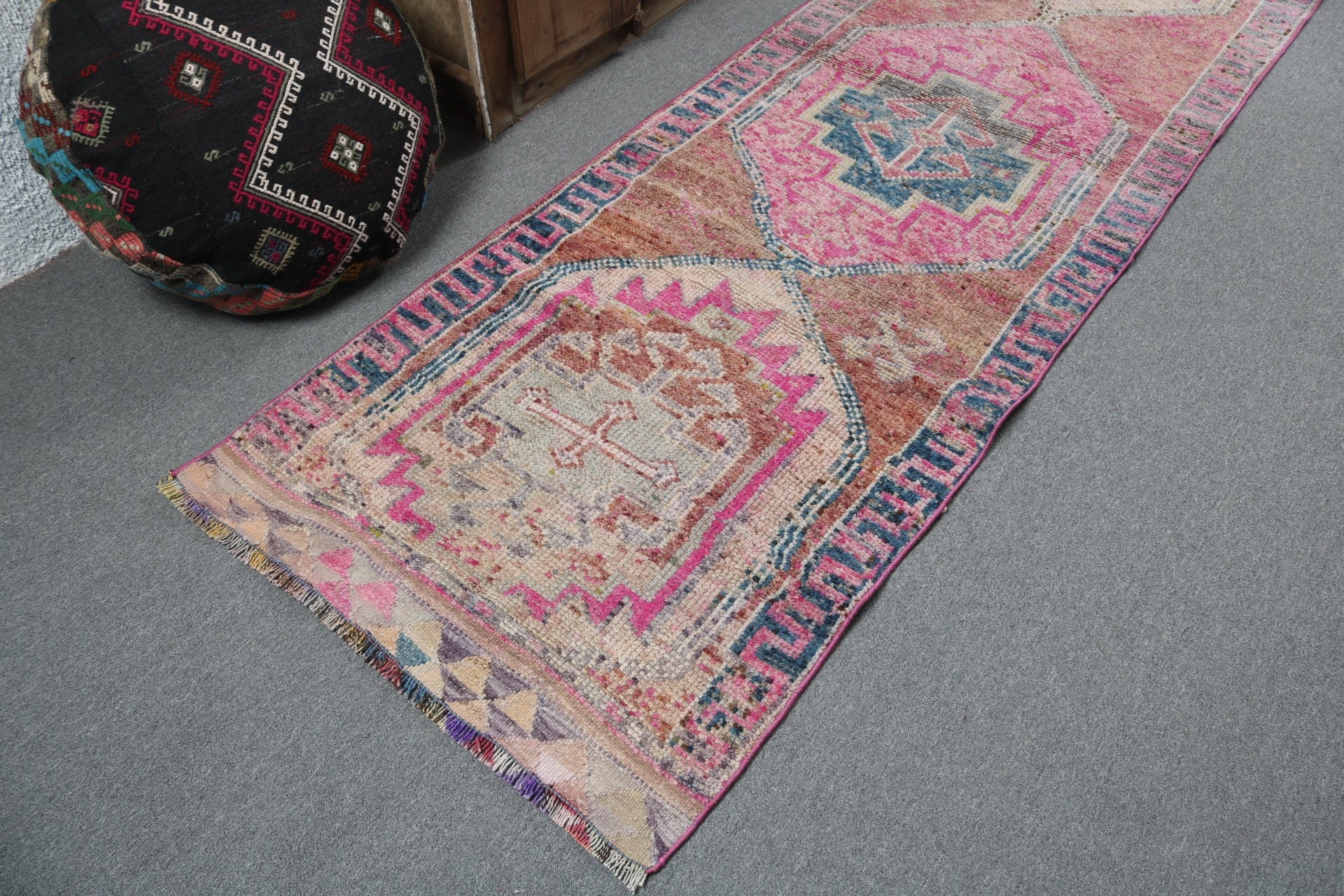 Türk Halısı, Vintage Halılar, Bej Boho Halısı, Aztek Halısı, Koridor Halısı, 2.9x11.6 ft Runner Halısı, Düz Dokuma Halısı, Cool Halısı, Beni Ourain Runner Halıları