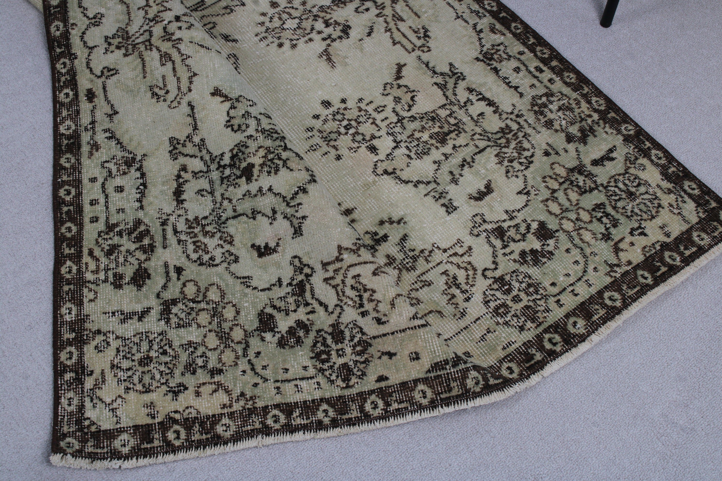 Boho Alanı Halıları, Vintage Halılar, Bej Yün Halı, İç Mekan Halıları, Ev Dekorasyonu Halısı, Yatak Odası Halısı, Türk Halısı, 3,6x7 ft Alan Halısı, Çocuk Halısı