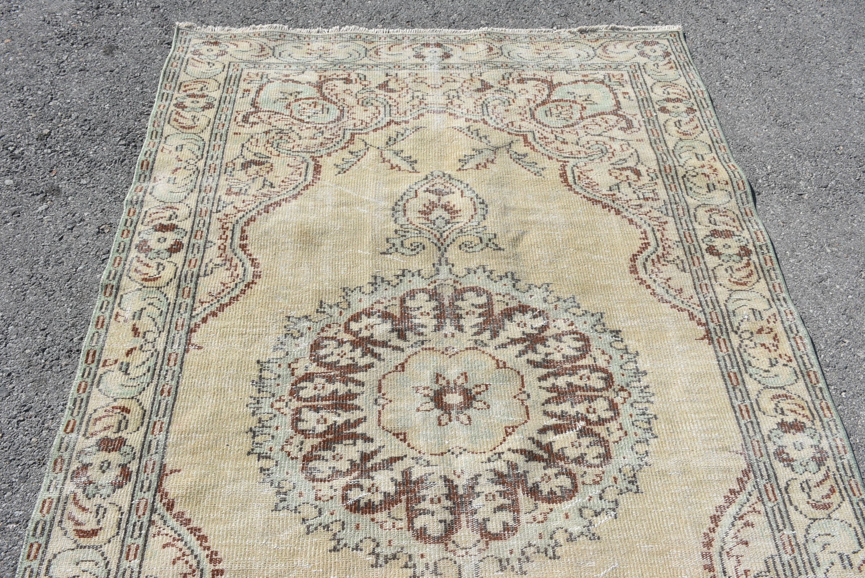 Living Room Rug, Beige Kitchen Rug, 5.2x8.2 ft Large Rug, Vintage Rug, Bedroom Rug, Aztec Rug, Turkish Rug, Antique Rug