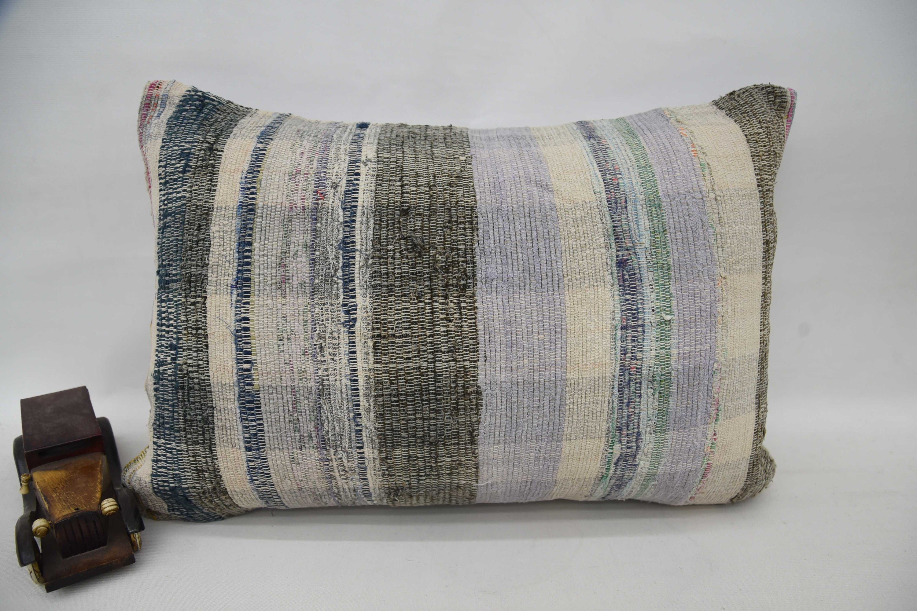 Turkish Rugs Cushion Cover, Pillow for Sofa, 16"x24" Purple Cushion Cover, Throw Kilim Pillow, Sofa Pillow, Kilim Pillow