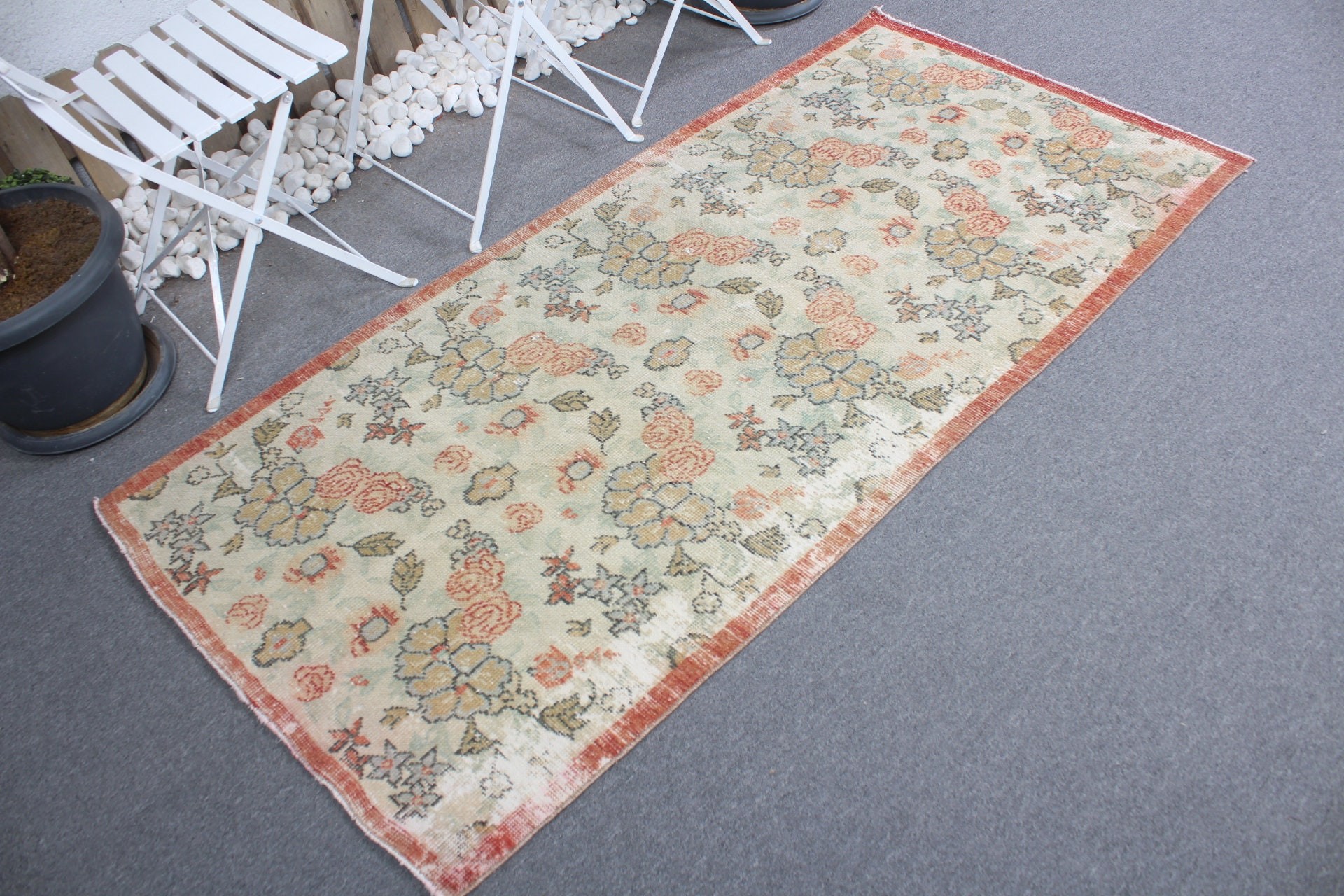 Oriental Rugs, 3.1x6.3 ft Accent Rugs, Nursery Rug, Rugs for Entry, Green Kitchen Rug, Bedroom Rug, Turkish Rugs, Vintage Rug, Oushak Rug