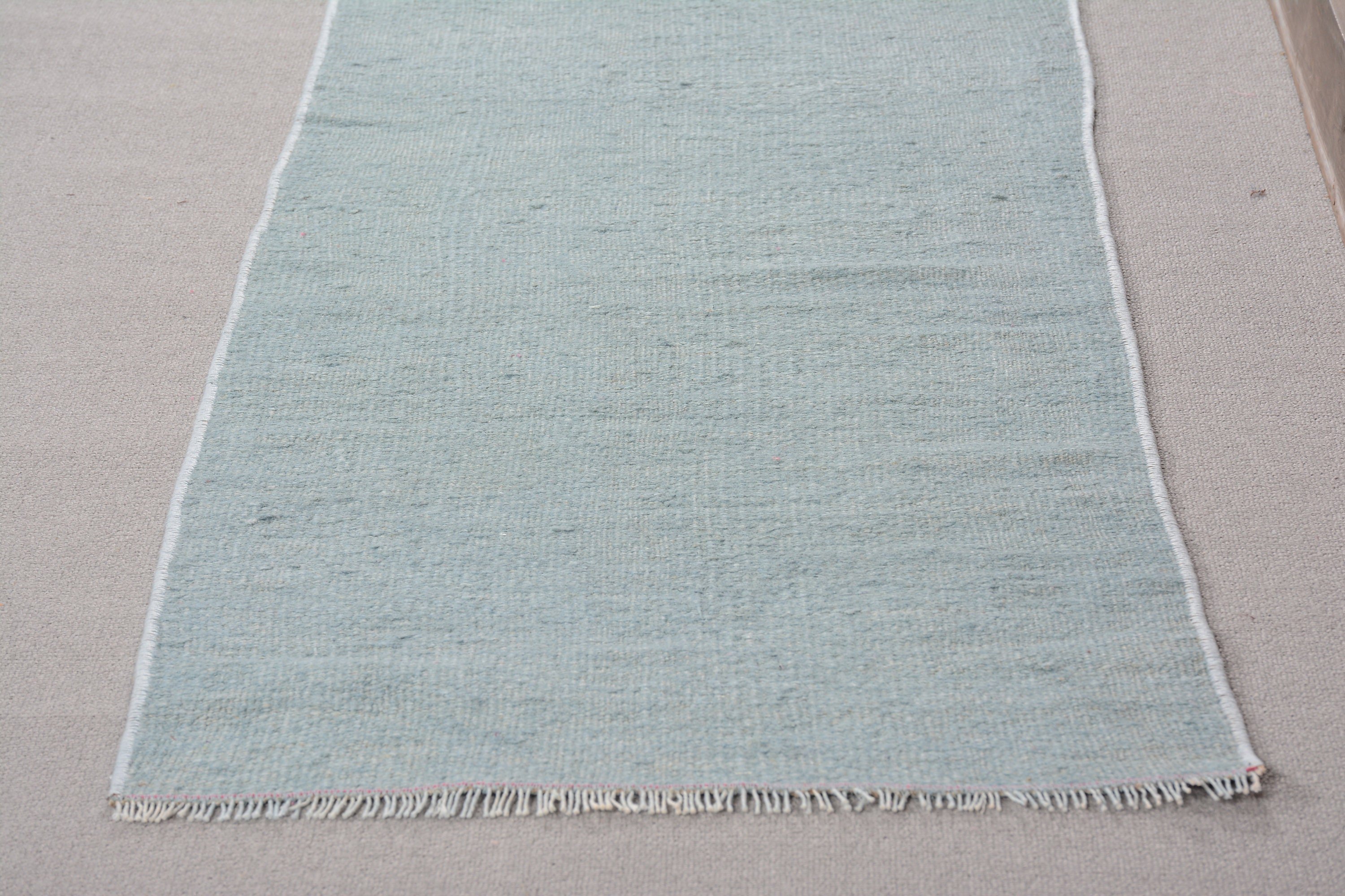 Oriental Rug, Rugs for Runner, Kitchen Rug, Blue Floor Rug, Turkish Rugs, Vintage Rug, 1.8x9.5 ft Runner Rugs, Stair Rug, Bedroom Rugs