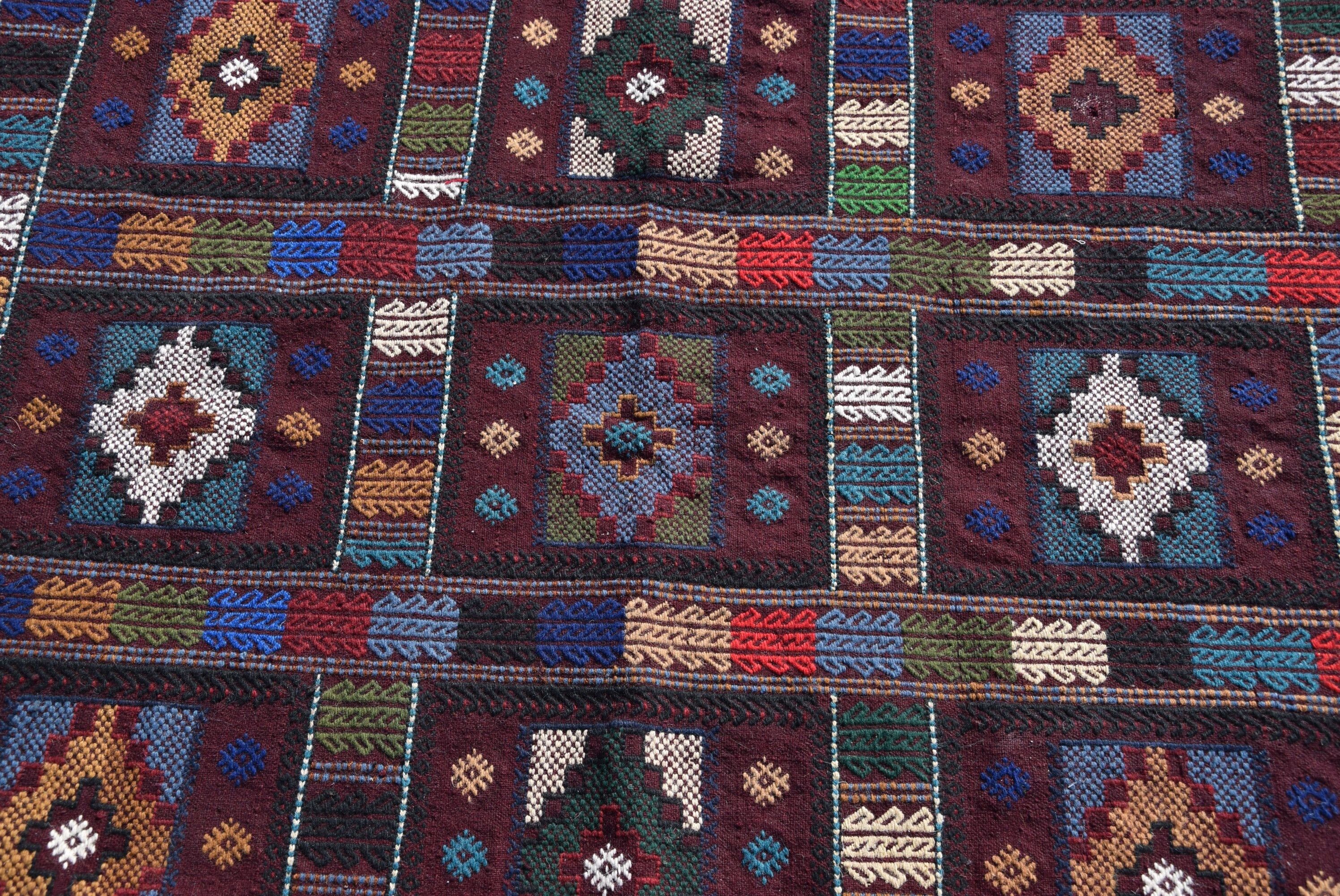 4.1x4.8 ft Accent Halı, Soluk Halılar, Vintage Halılar, Mor Fas Halısı, Yatak Odası Halısı, Kilim, Antika Halılar, Havalı Halı, Mutfak Halısı, Türk Halısı