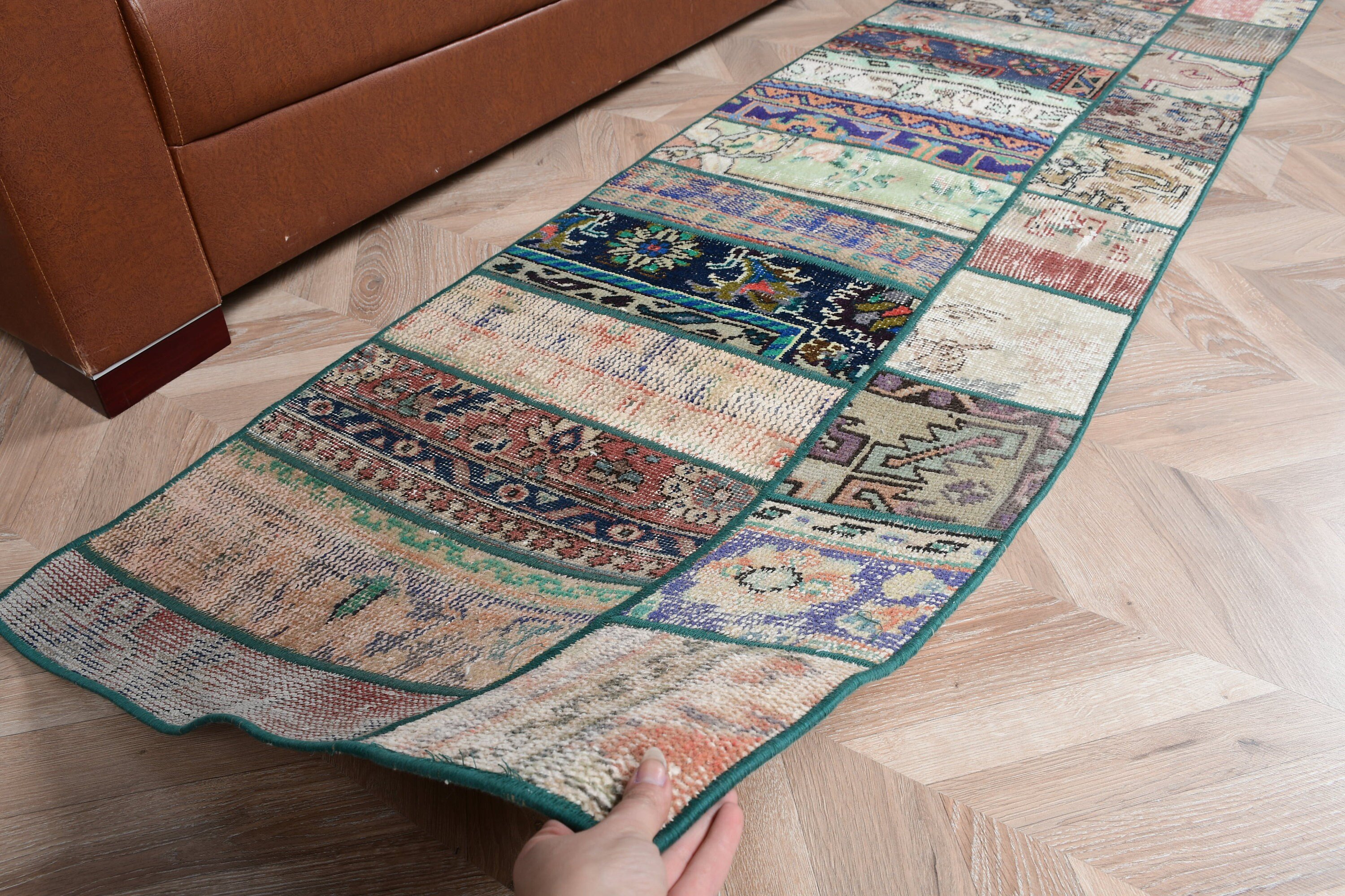 Koridor Halıları, Oushak Halısı, Etnik Halılar, Koşucu Halıları, Yer Halıları, Yeşil Soğuk Halı, 2.1x7.5 ft Runner Halıları, Vintage Halılar, Türk Halıları