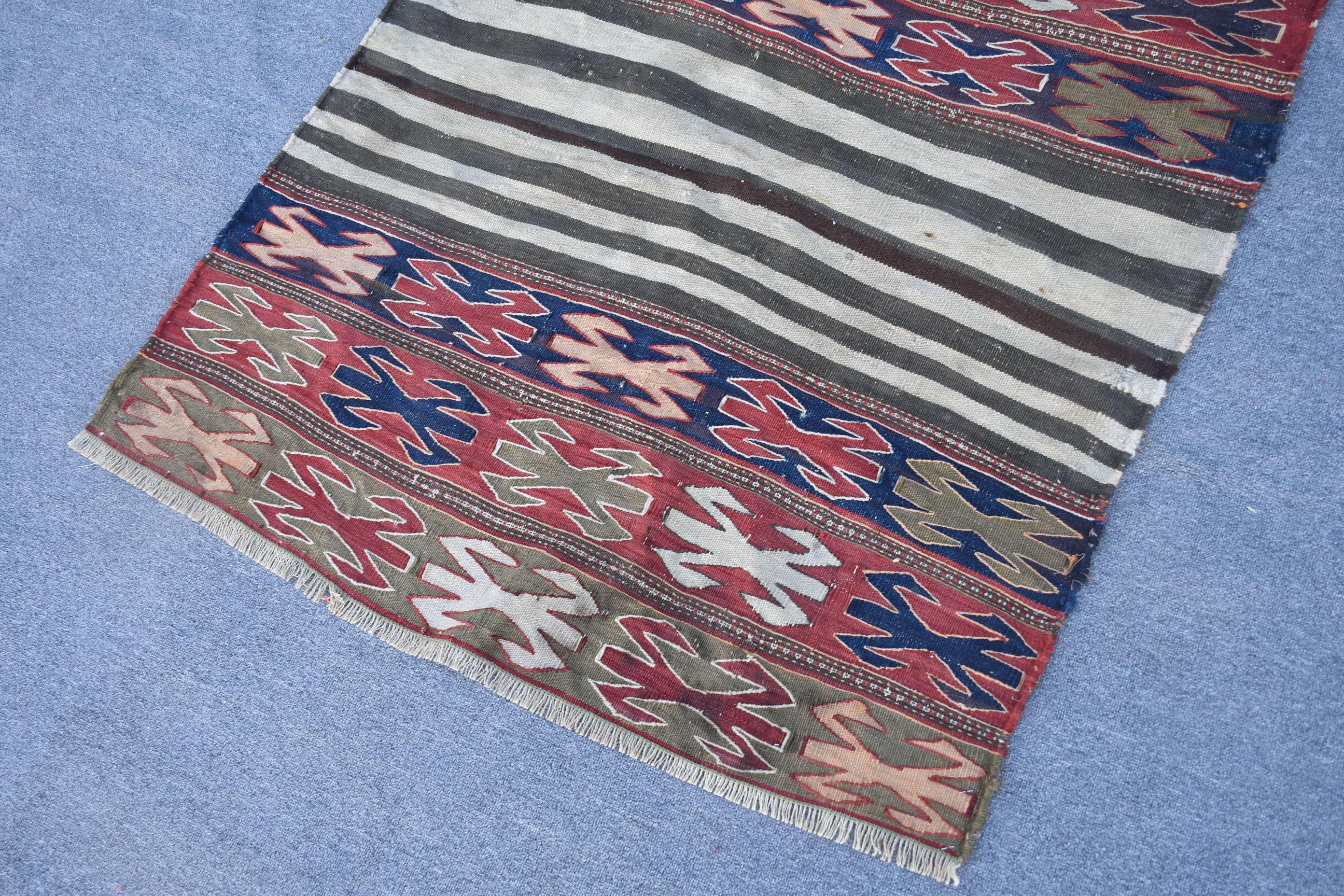 Paspas Kilim, Ev Kilim, Ev Kilim, Antik Kilim, Kırmızı Fas Kilim, Nostaljik Kilim, Ev Kilim, Giriş Kilim, 100x115 cm Küçük Kilim