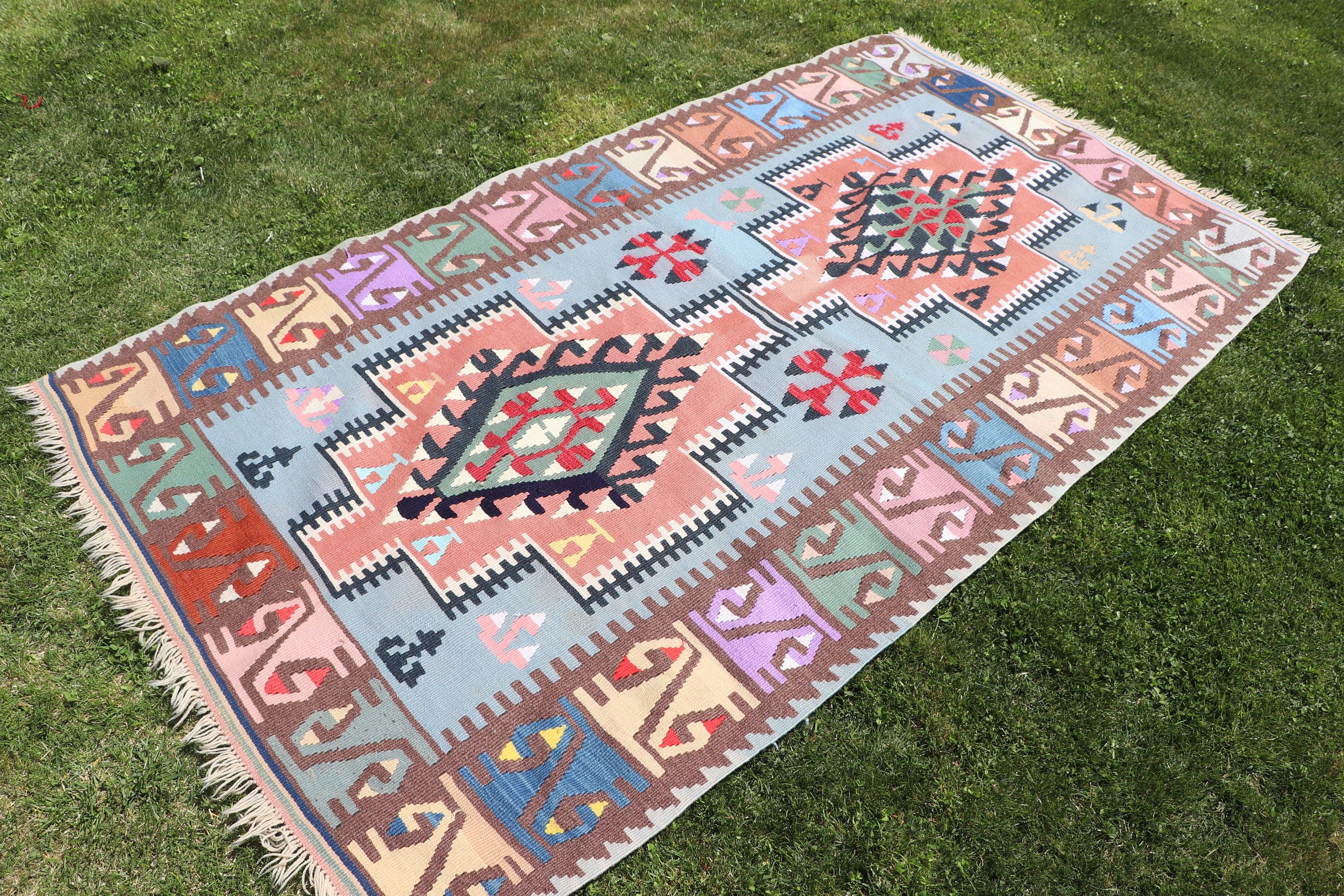 İç Mekan Halıları, 4.1x7.2 ft Alan Halıları, Mavi Boho Halıları, Türk Halıları, Kilim, Vintage Halılar, Fas Halıları, Mutfak Halısı, Yemek Odası Halıları