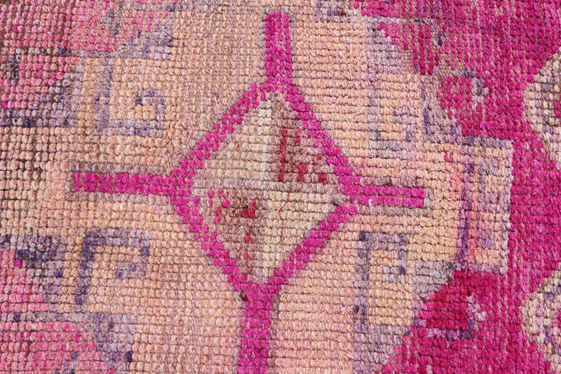 Rugs for Runner, Vintage Rug, 2.6x9.7 ft Runner Rug, Oushak Rug, Turkish Rugs, Stair Rug, Antique Rug, Pink Oushak Rugs, Corridor Rug