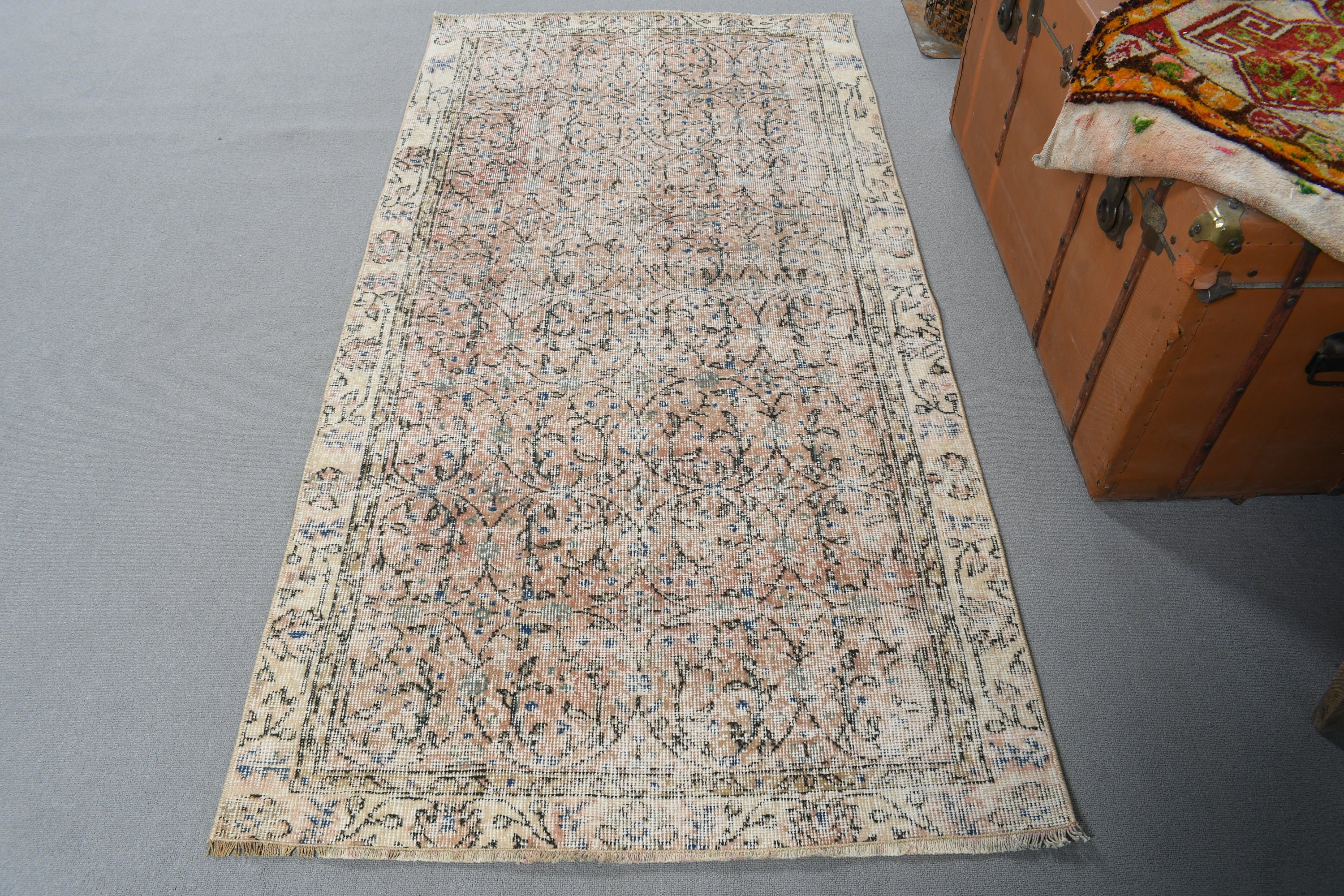 Turkish Rugs, Nursery Rug, 3.3x6.2 ft Accent Rug, Beige Luxury Rug, Turkey Rugs, Vintage Rugs, Floor Rug, Rugs for Bedroom