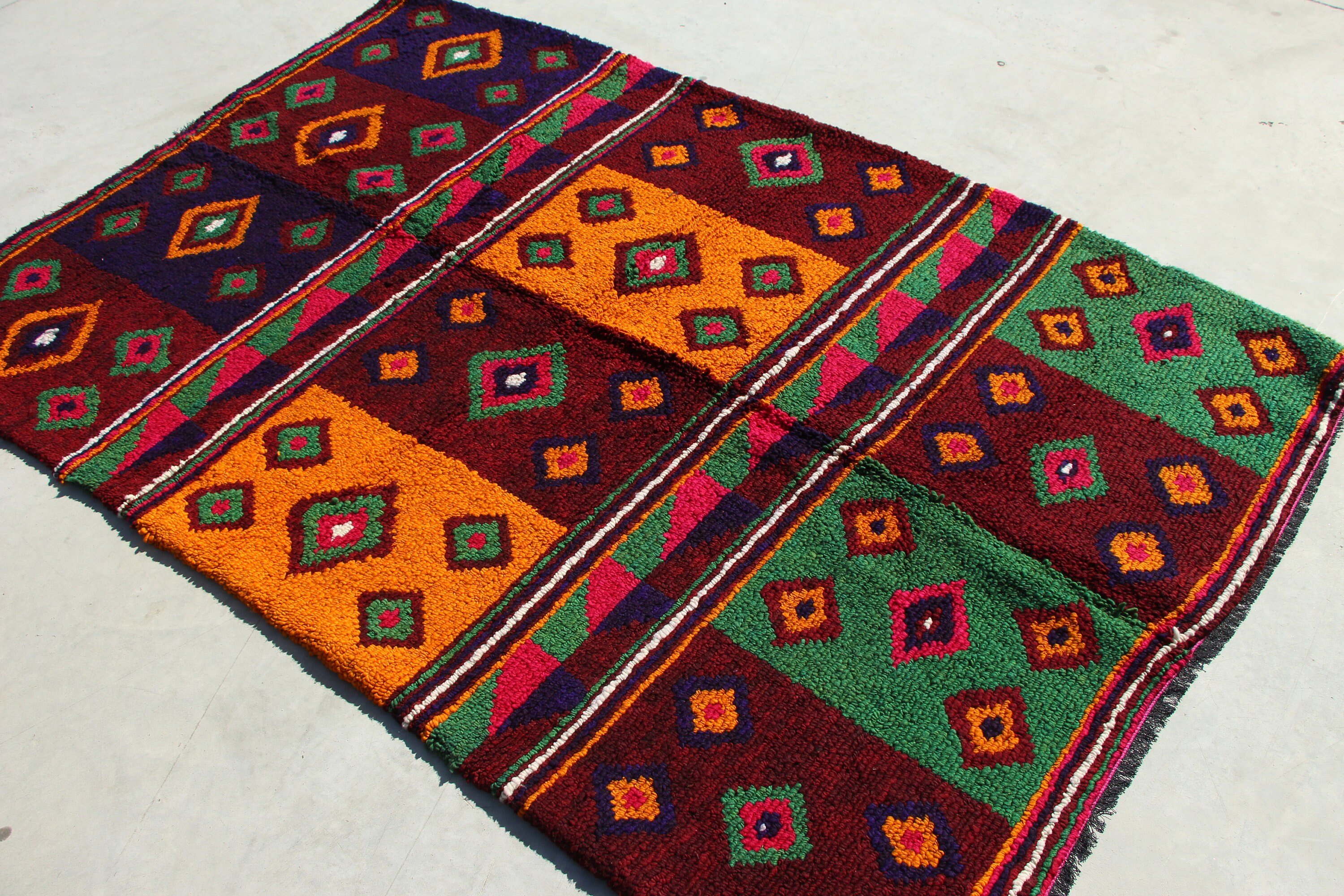 Yatak odası Kilim, Ev Kilim, 143x209 cm Oturma odası Kilim, Mutfak Kilim, Oturma Odası Kilim, Antik Kilim, Türk Kilim, Mor Fas Kilim