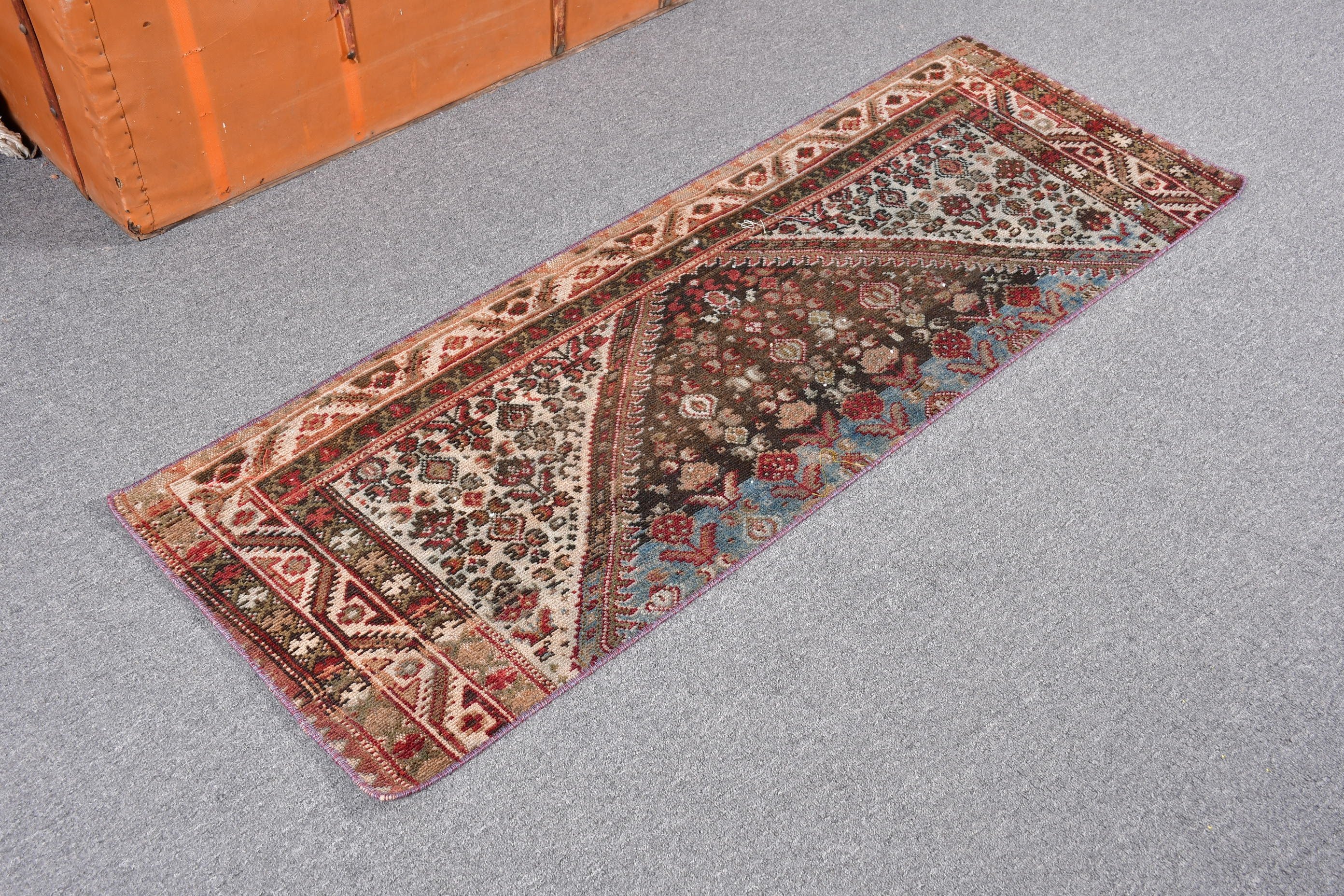 Ev Dekorasyonu Halıları, Lüks Halılar, Aztek Halısı, Giriş Halısı, Vintage Halı, Çocuk Halısı, Türk Halıları, Kahverengi Açıklama Halısı, 1.6x4.6 ft Küçük Halı