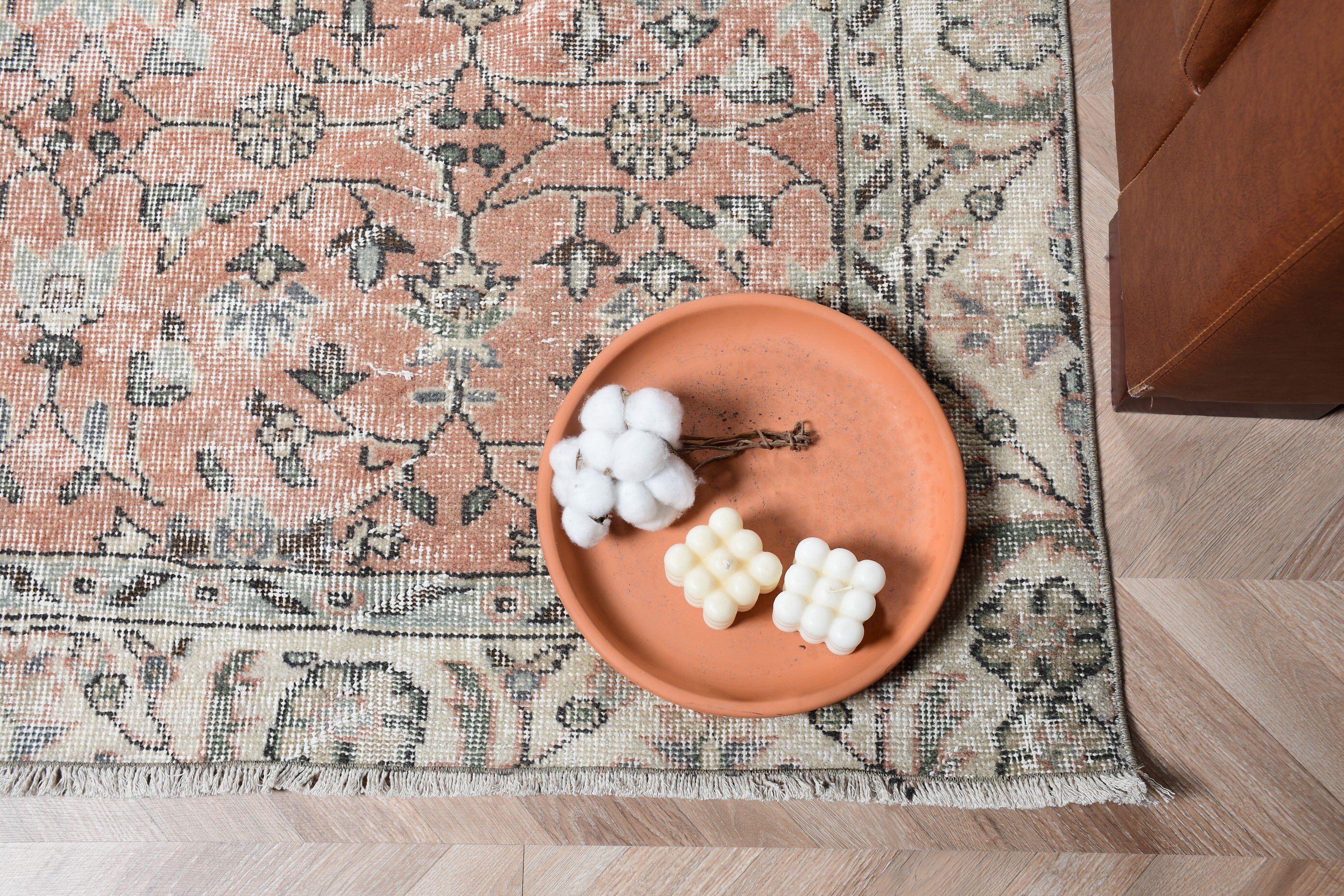 Nomadic Rugs, Orange Wool Rug, Rugs for Bedroom, Bedroom Rug, Vintage Rug, Turkish Rug, Salon Rug, 5.2x8.8 ft Large Rug