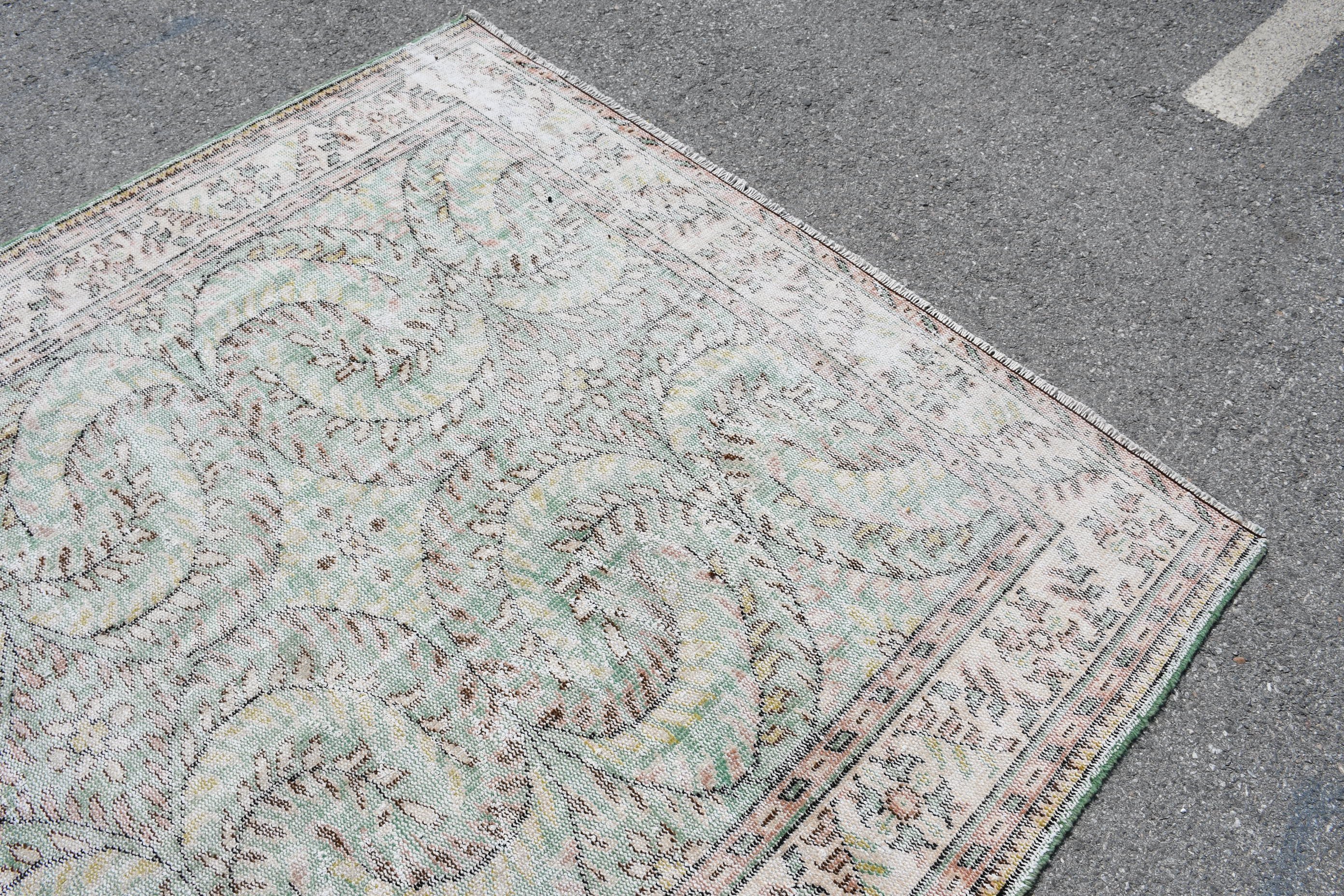 Living Room Rugs, 6.1x9.3 ft Large Rug, Vintage Rug, Oushak Rug, Moroccan Rug, Old Rugs, Turkish Rug, Dining Room Rug, Green Kitchen Rug