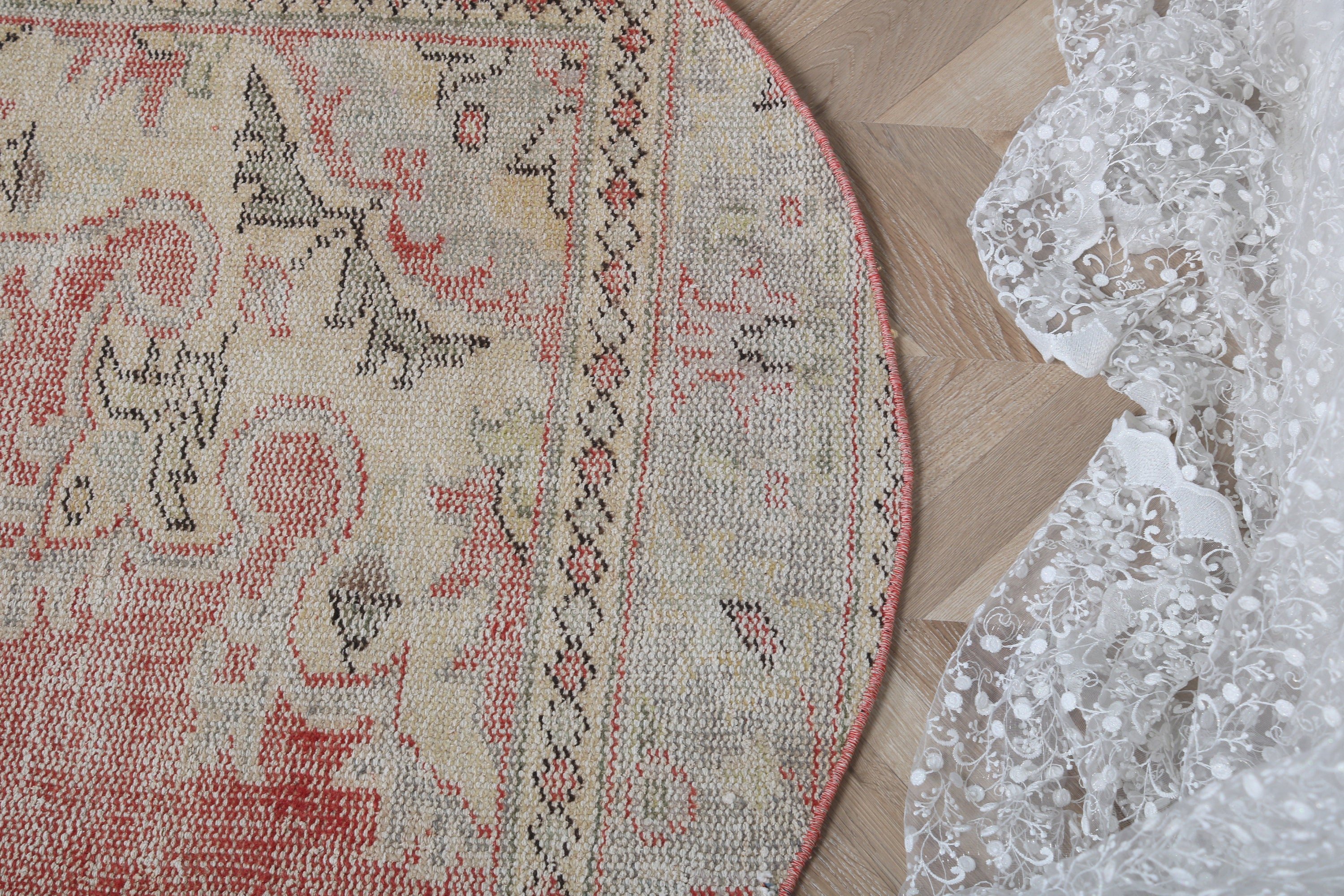 Vintage Accent Rugs, Office Rug, Moroccan Rugs, Vintage Rugs, Turkish Rug, Kitchen Rugs, Red Antique Rugs, Neutral Rug, 4x4 ft Accent Rug