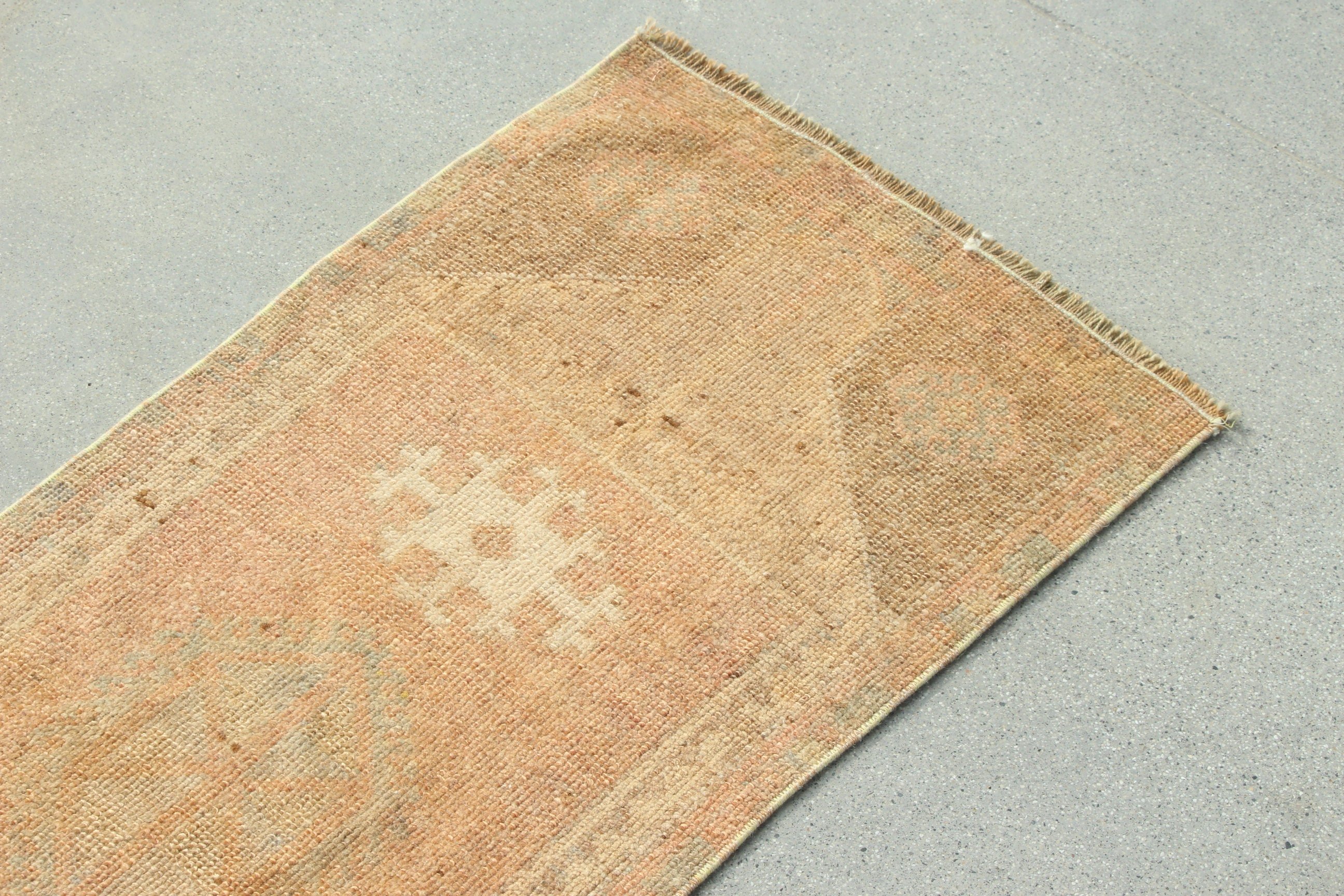 Vintage Rug, Turkish Rugs, Floor Rug, Home Decor Rugs, Kitchen Rug, Luxury Rugs, Bronze  1.3x3.6 ft Small Rug, Door Mat Rugs