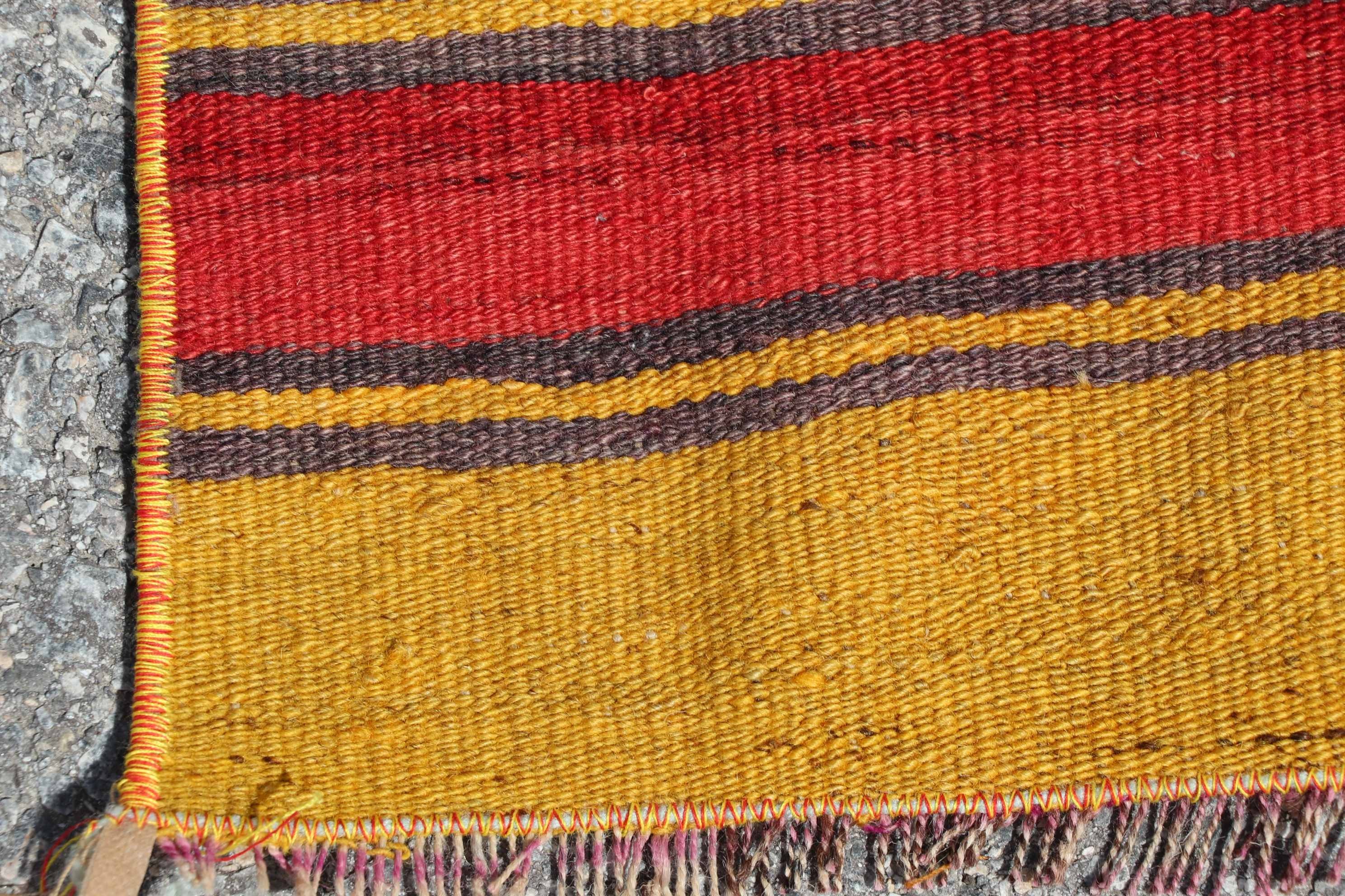 Koridor Kilim, Koridor Kilim, 67x222 cm Yolluk Kilim, Anadolu Kilim, Sarı Antik Kilim, Merdiven Kilim, Koridor Kilim, Nostaljik Kilim