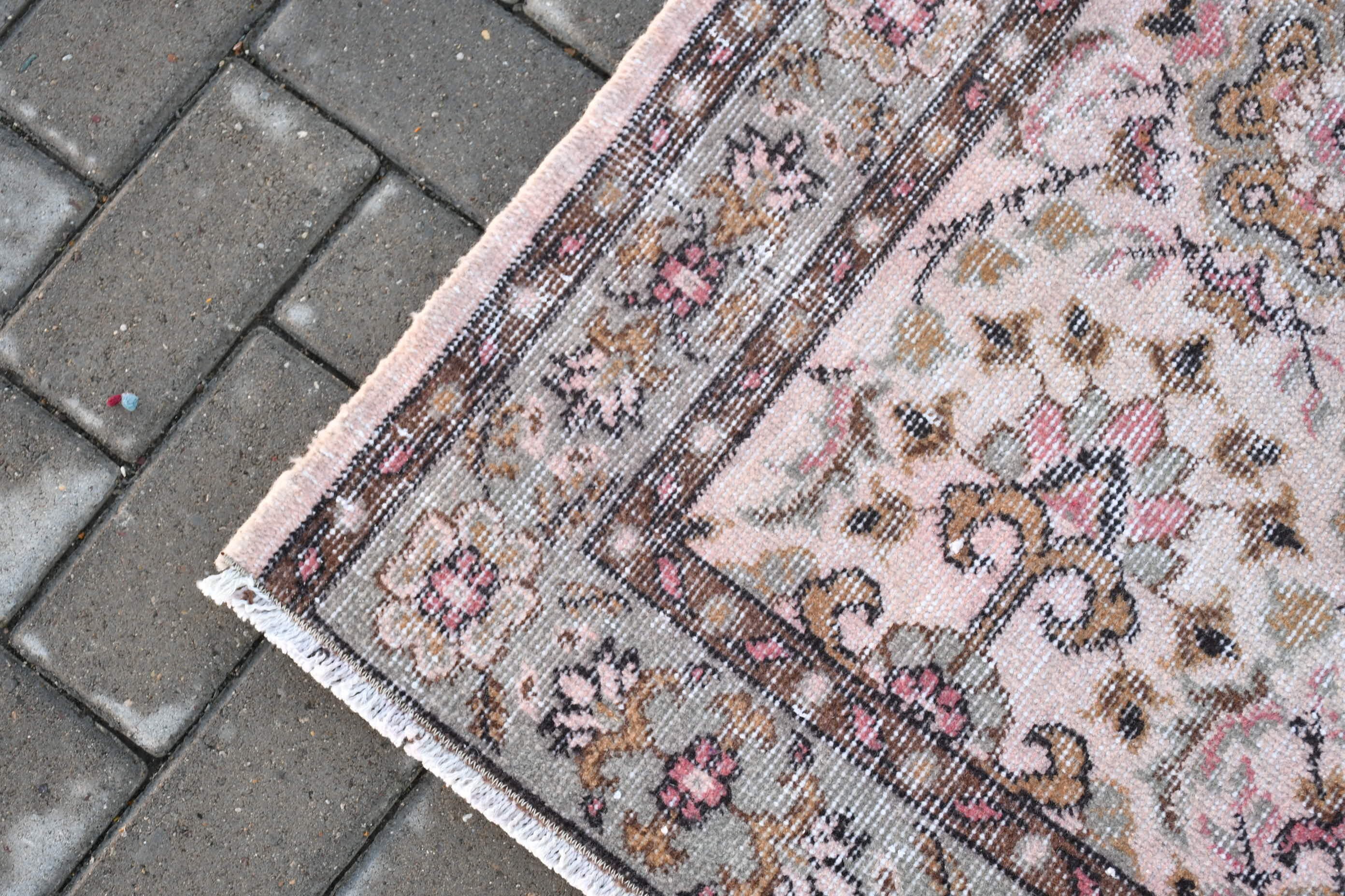 Oturma Odası Halıları, Antika Halı, Pembe Oryantal Halı, Vintage Halı, 3,9x6,4 ft Alan Halıları, Yatak Odası Halıları, Oushak Halısı, Türk Halısı, Yer Halısı