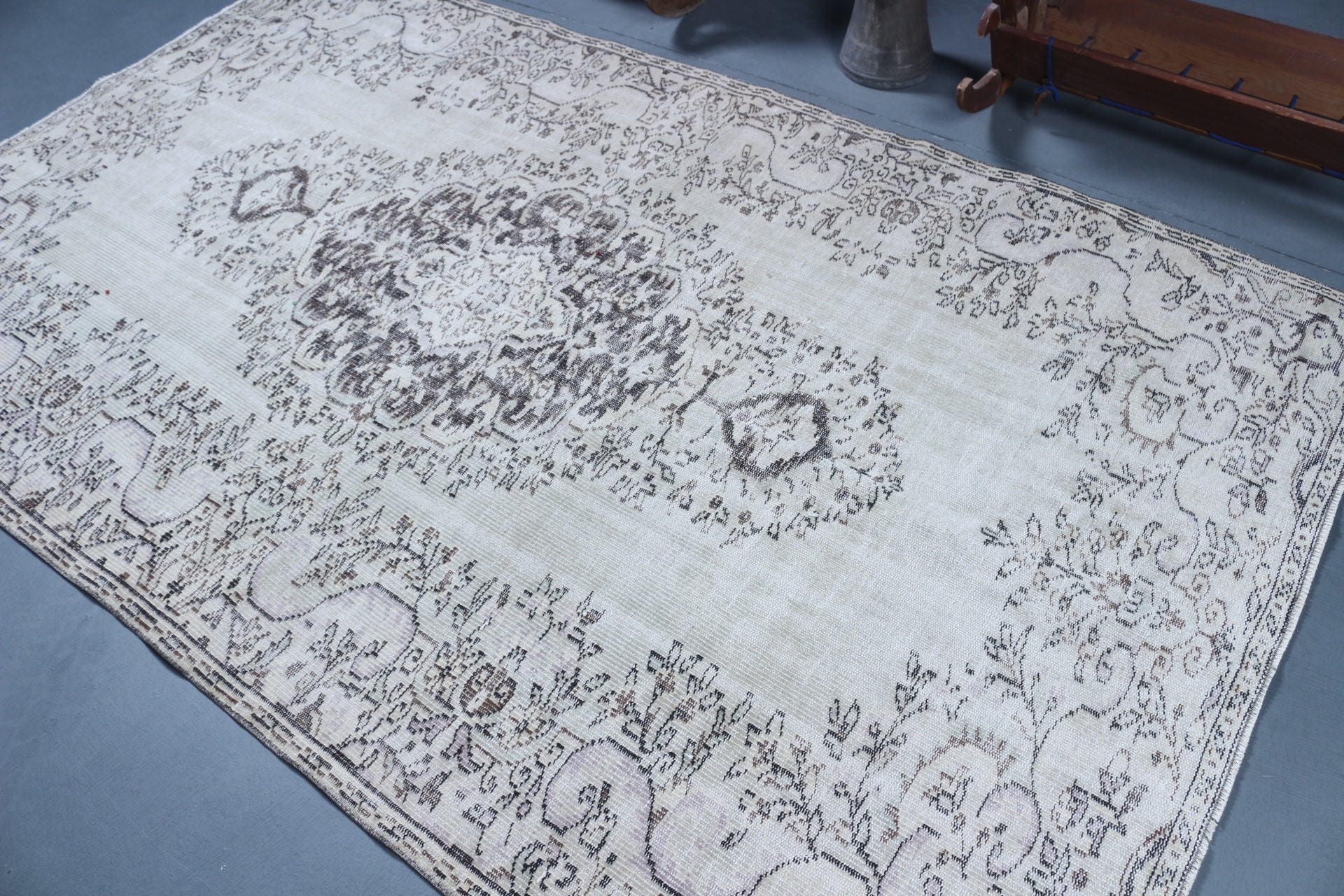 Salon Rug, Oriental Rugs, 5.2x8.6 ft Large Rug, Antique Rug, Living Room Rugs, Beige Kitchen Rug, Designer Rugs, Vintage Rugs, Turkish Rugs