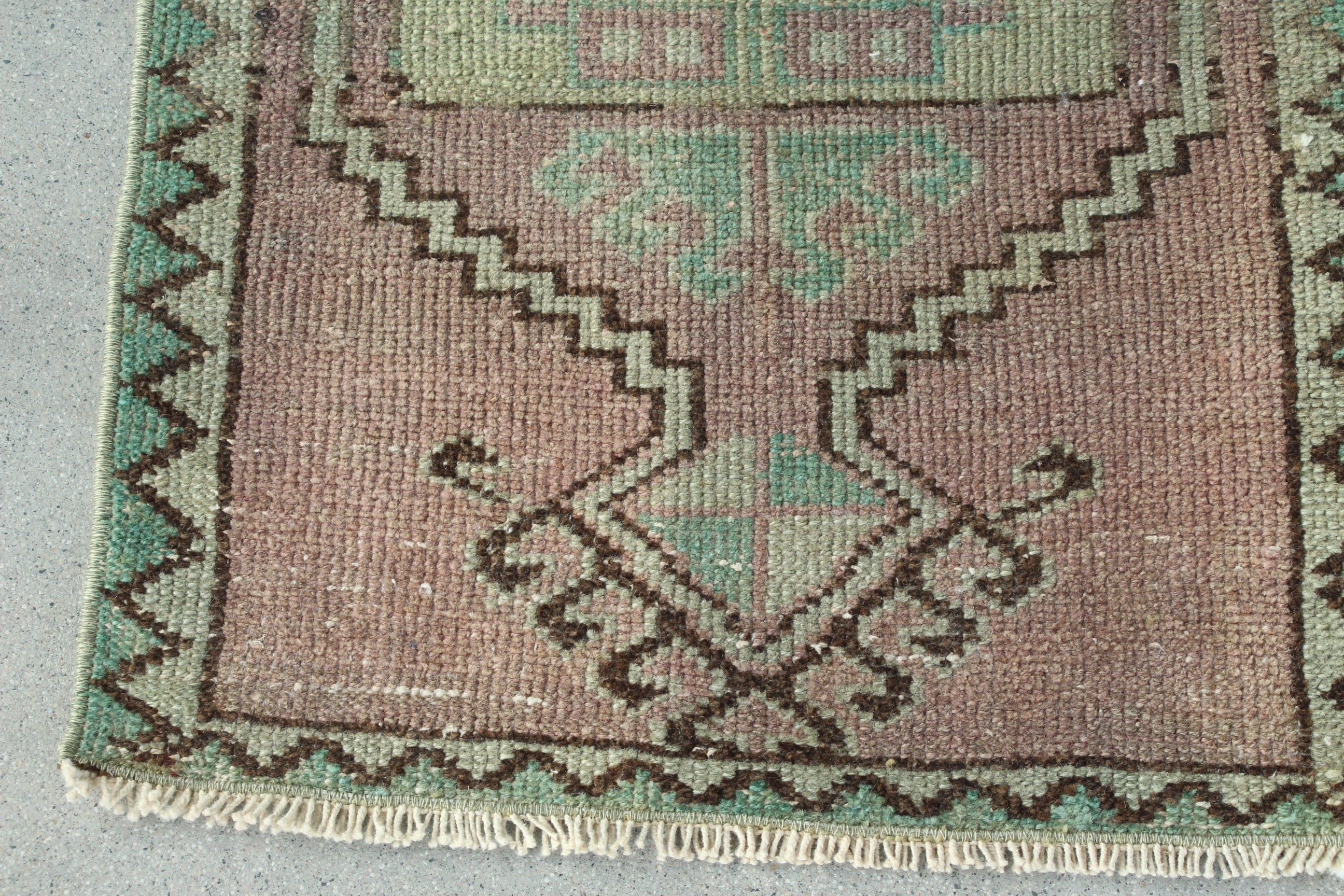 Vintage Rug, Kitchen Rug, Bedroom Rug, Turkish Rug, Boho Rug, Small Boho Rugs, Rugs for Bathroom, 1.6x3 ft Small Rug, Green Anatolian Rug