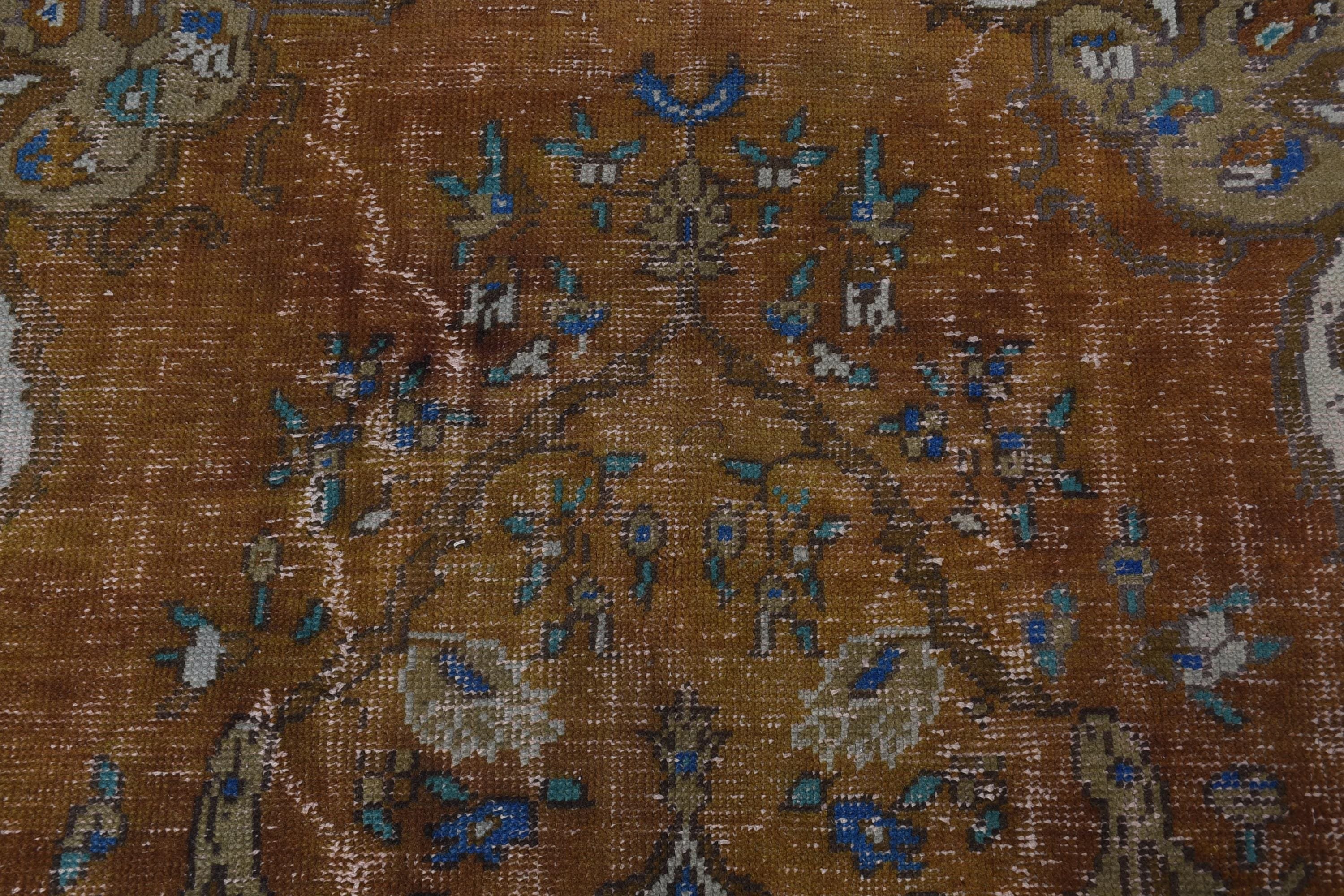 Türkiye Halısı, Duvara Asılı Halı, 2.4x5.4 ft Küçük Halılar, Yatak Odası Halısı, Vintage Halı, Küçük Boho Halıları, Türk Halıları, Kahverengi Boho Halısı, Mutfak Halısı