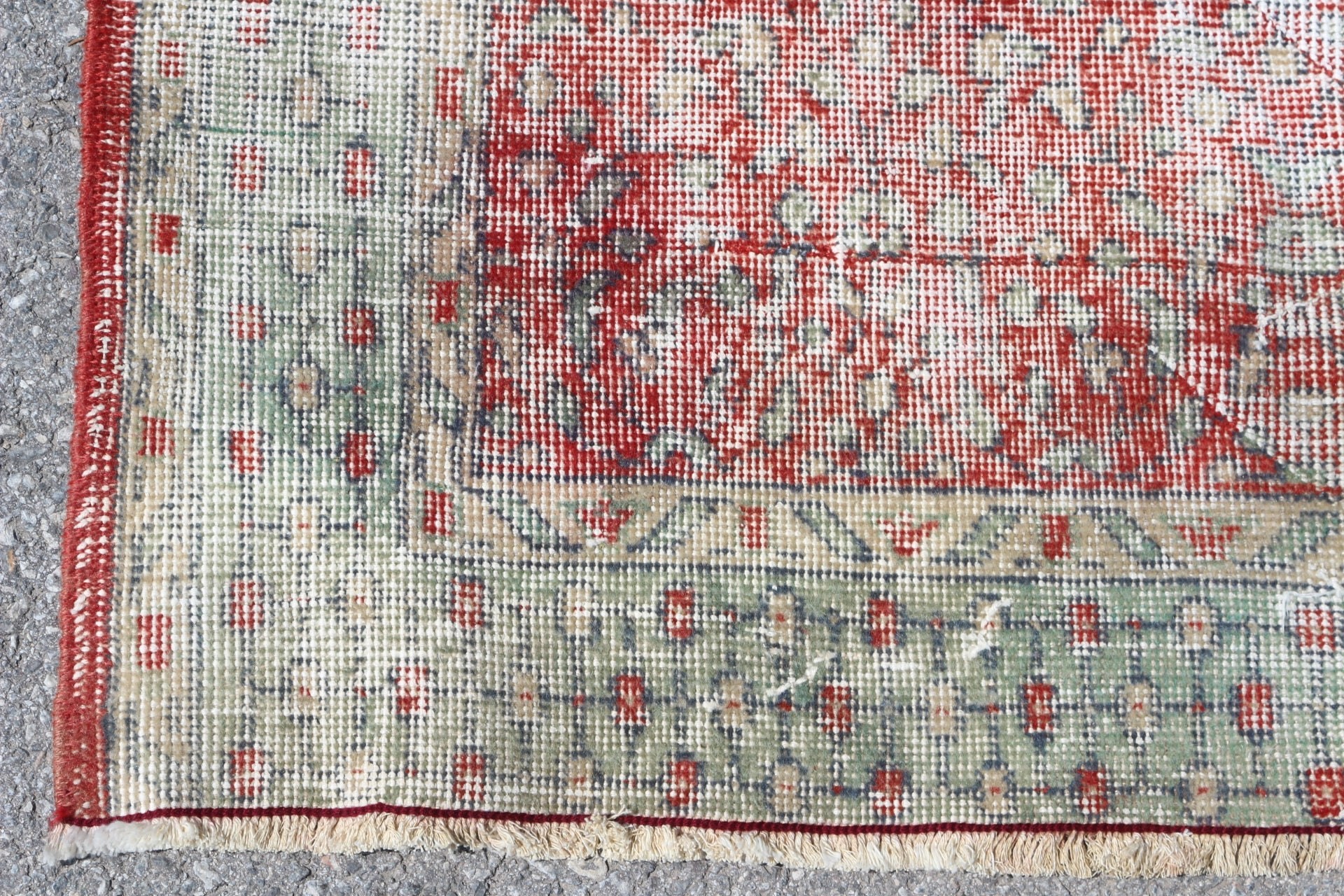 Oushak Rug, Rugs for Kitchen, Moroccan Rug, Kitchen Rugs, Vintage Rug, Turkish Rug, Red  3.6x6.4 ft Accent Rugs, Entry Rug