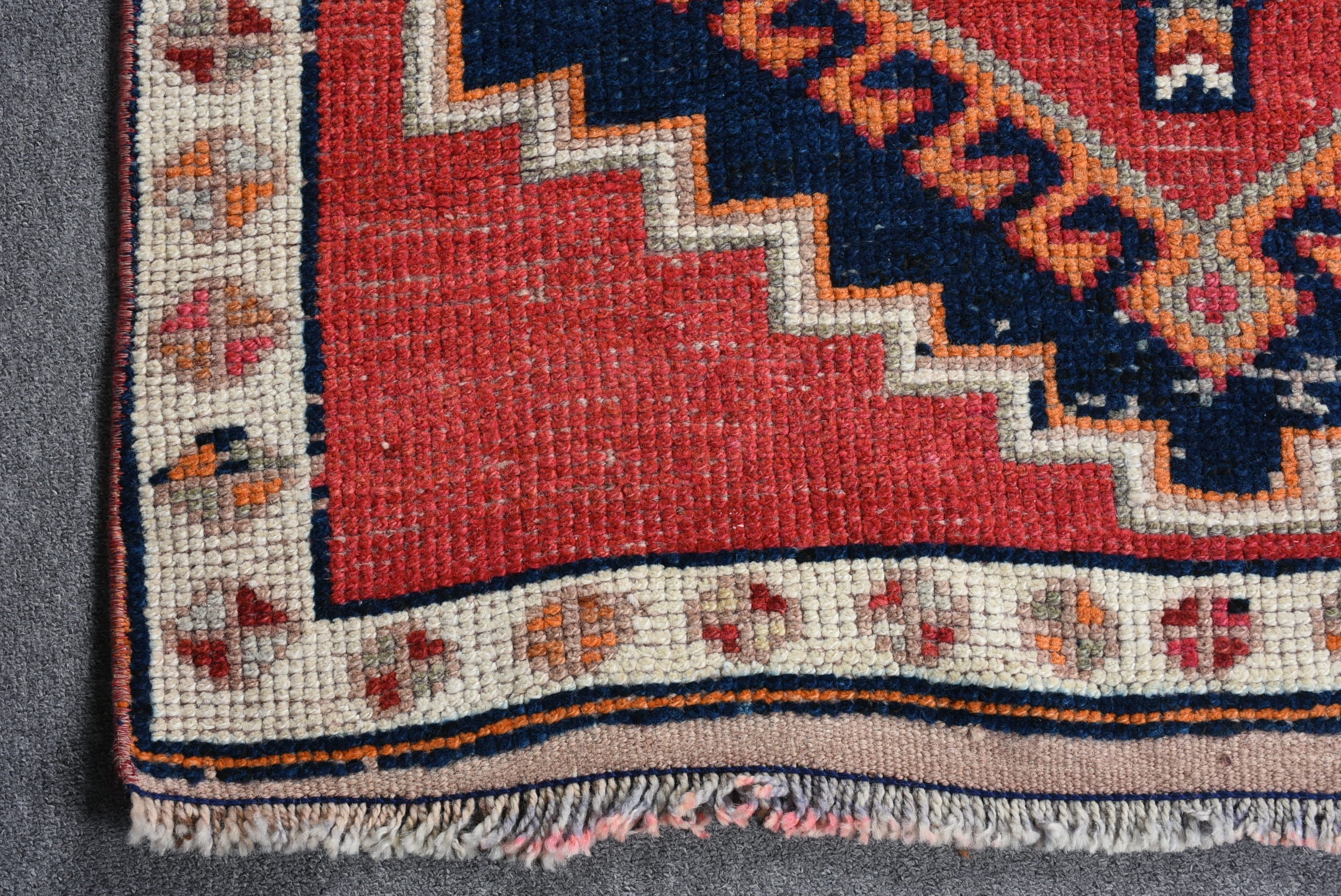 Office Rug, 3.3x11.6 ft Runner Rugs, Red Anatolian Rugs, Corridor Rugs, Vintage Rug, Hallway Rug, Bedroom Rug, Turkish Rug