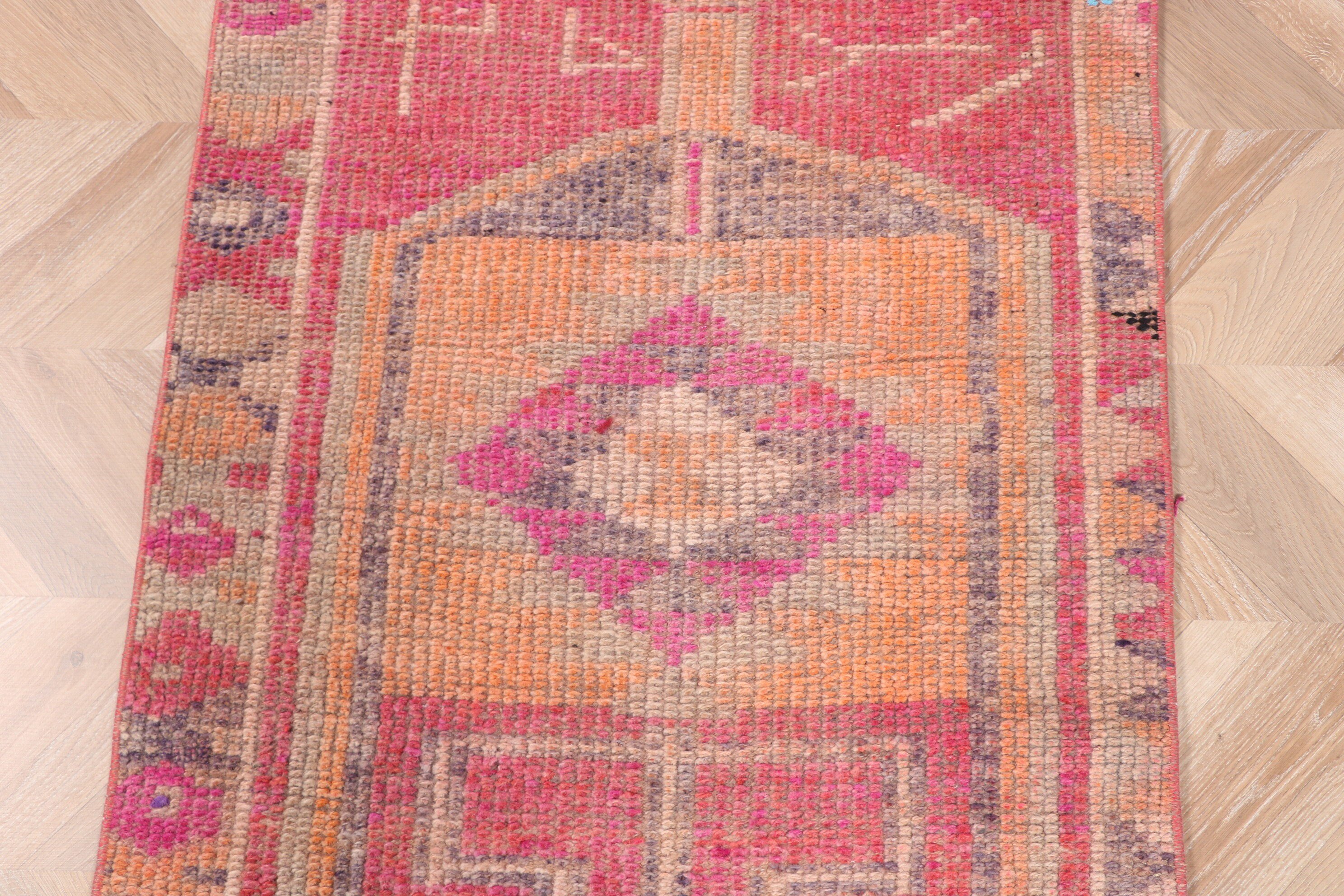 Long Runner Rug Rugs, Vintage Runner Rugs, Turkish Rugs, 2.4x11.3 ft Runner Rugs, Antique Rugs, Cool Rug, Vintage Rug, Orange Statement Rug