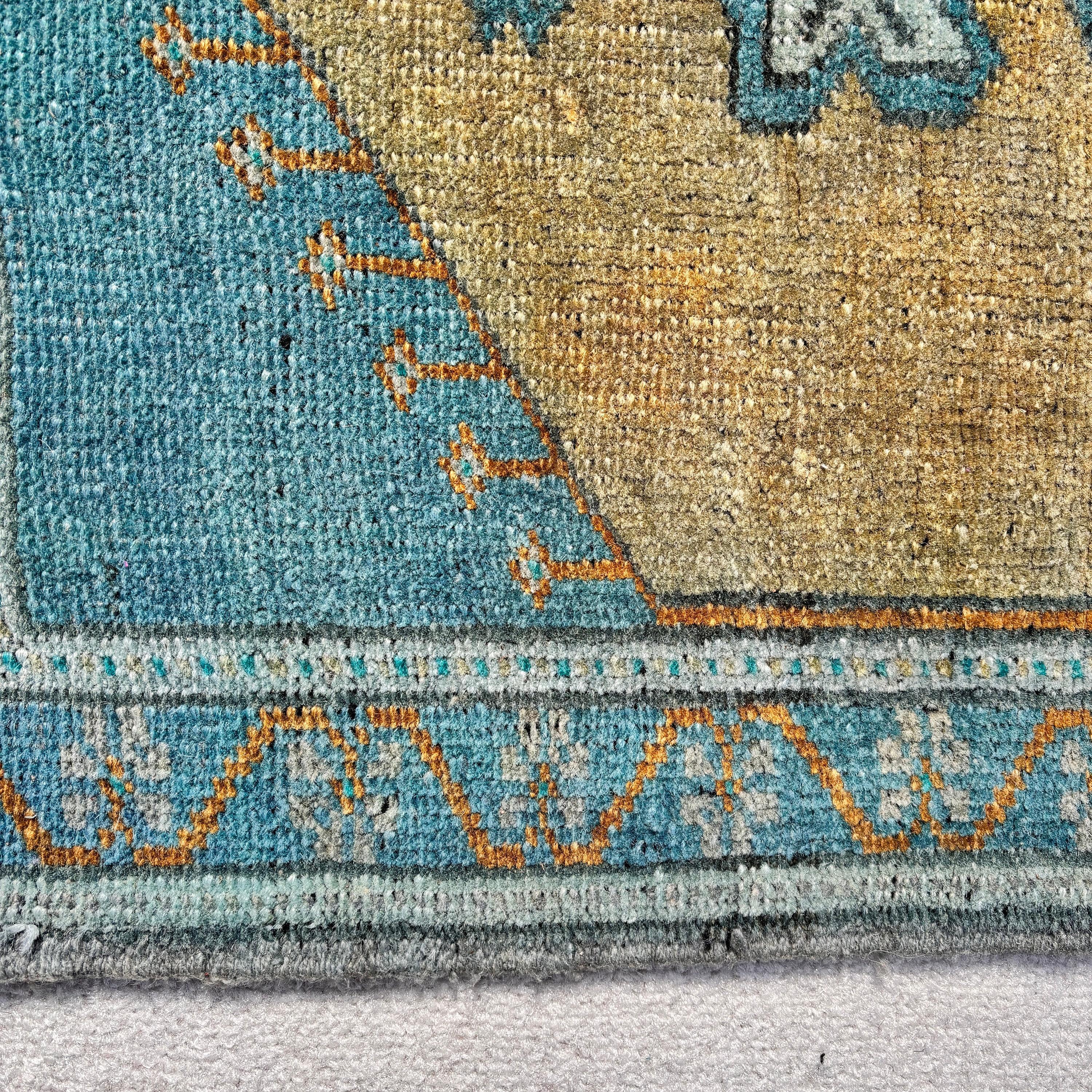 Giriş Halıları, Paspas Halısı, Vintage Halı, Düz Dokuma Halılar, Anadolu Halısı, Boho Halıları, 1.7x3.1 ft Küçük Halılar, Türk Halıları, Yeşil Antika Halı