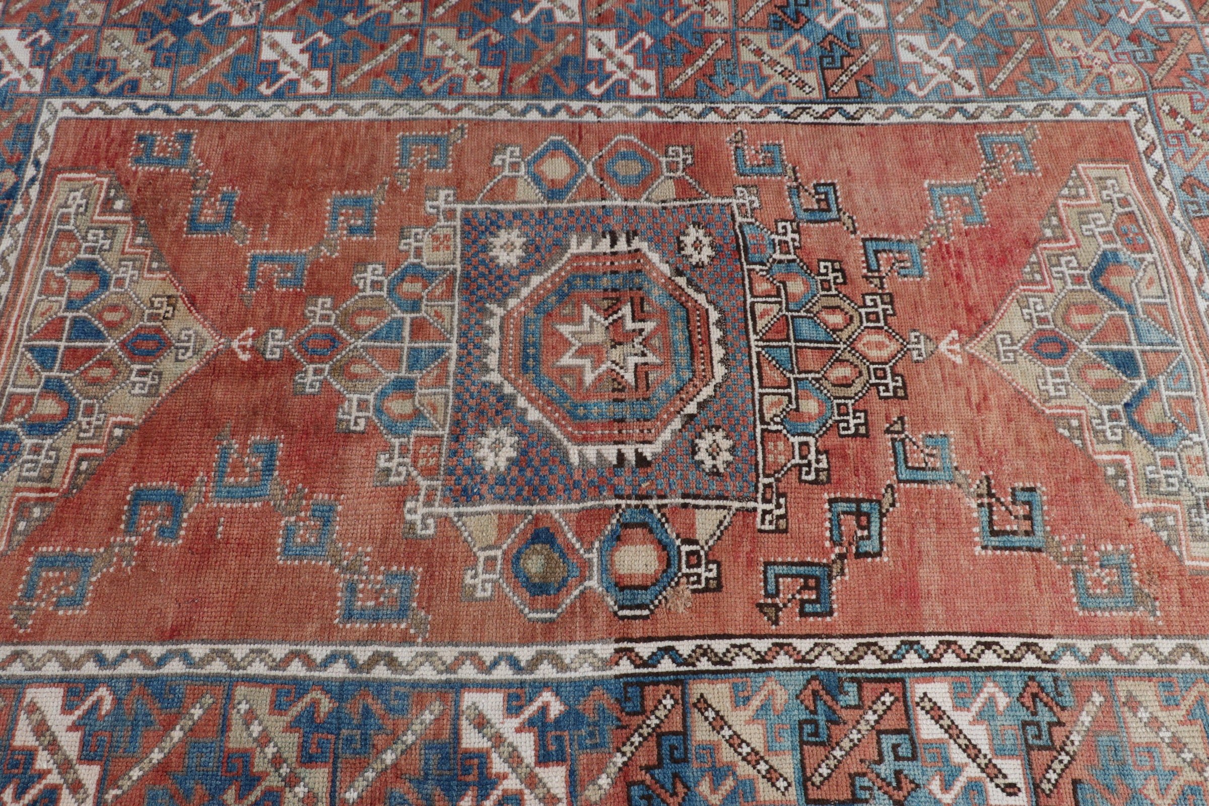 Oriental Rugs, Turkey Rug, Living Room Rugs, Floor Rug, 4.6x6.9 ft Area Rug, Turkish Rug, Vintage Rug, Orange Anatolian Rugs, Kitchen Rug