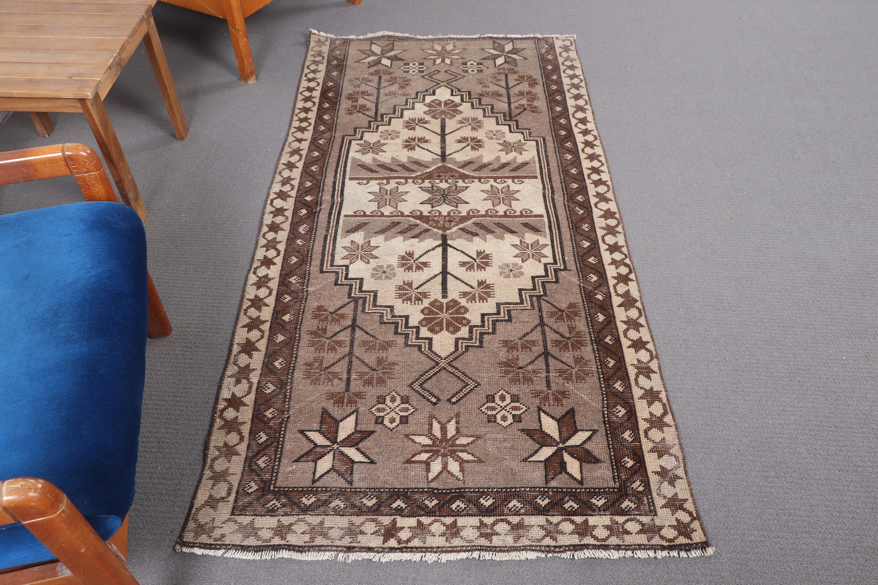 3x6 ft Accent Halı, Yatak Odası Halısı, Bej El Dokuma Halı, Vintage Halı, Oryantal Halı, Çocuk Halısı, Türk Halısı, Estetik Halılar, Giriş Halıları