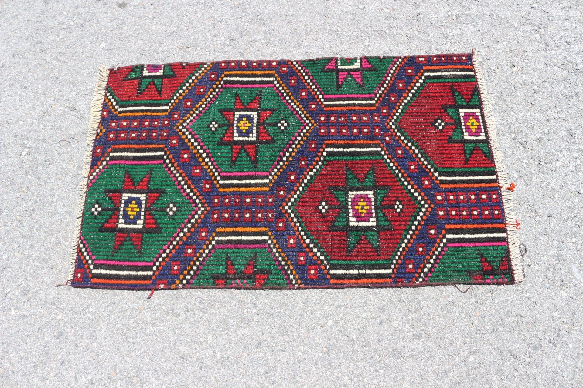 Duvar Kilim, Duvar Kilim, Türk Kilim, Anadolu Kilim, Yatak odası Kilim, Duvar Kilim, 67x110 cm Küçük Kilim, Kahverengi Ev dekoru Kilim