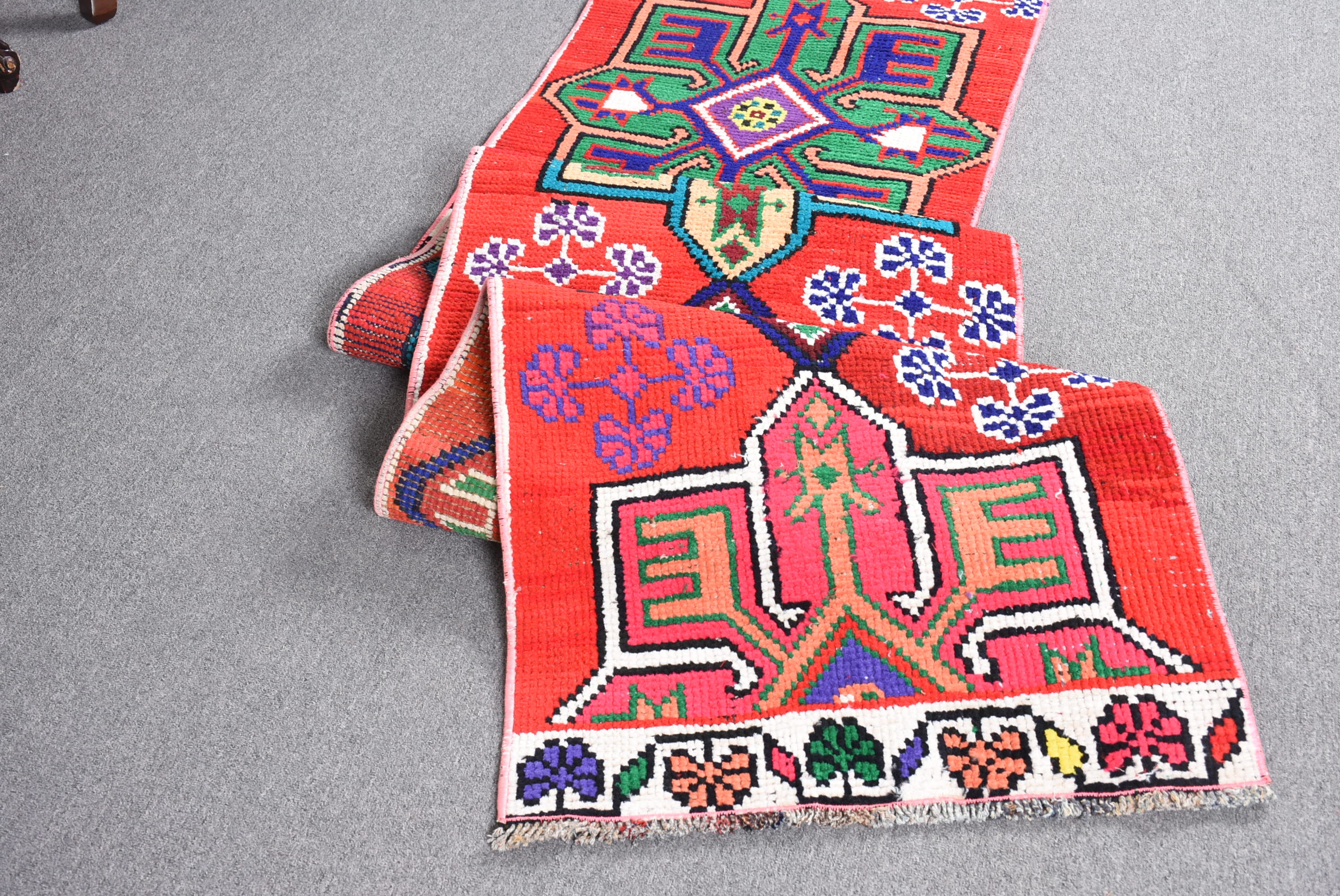Red Home Decor Rugs, Turkish Rug, Rugs for Kitchen, Home Decor Rugs, Floor Rug, 2x11.8 ft Runner Rugs, Vintage Rugs, Tribal Rugs, Stair Rug