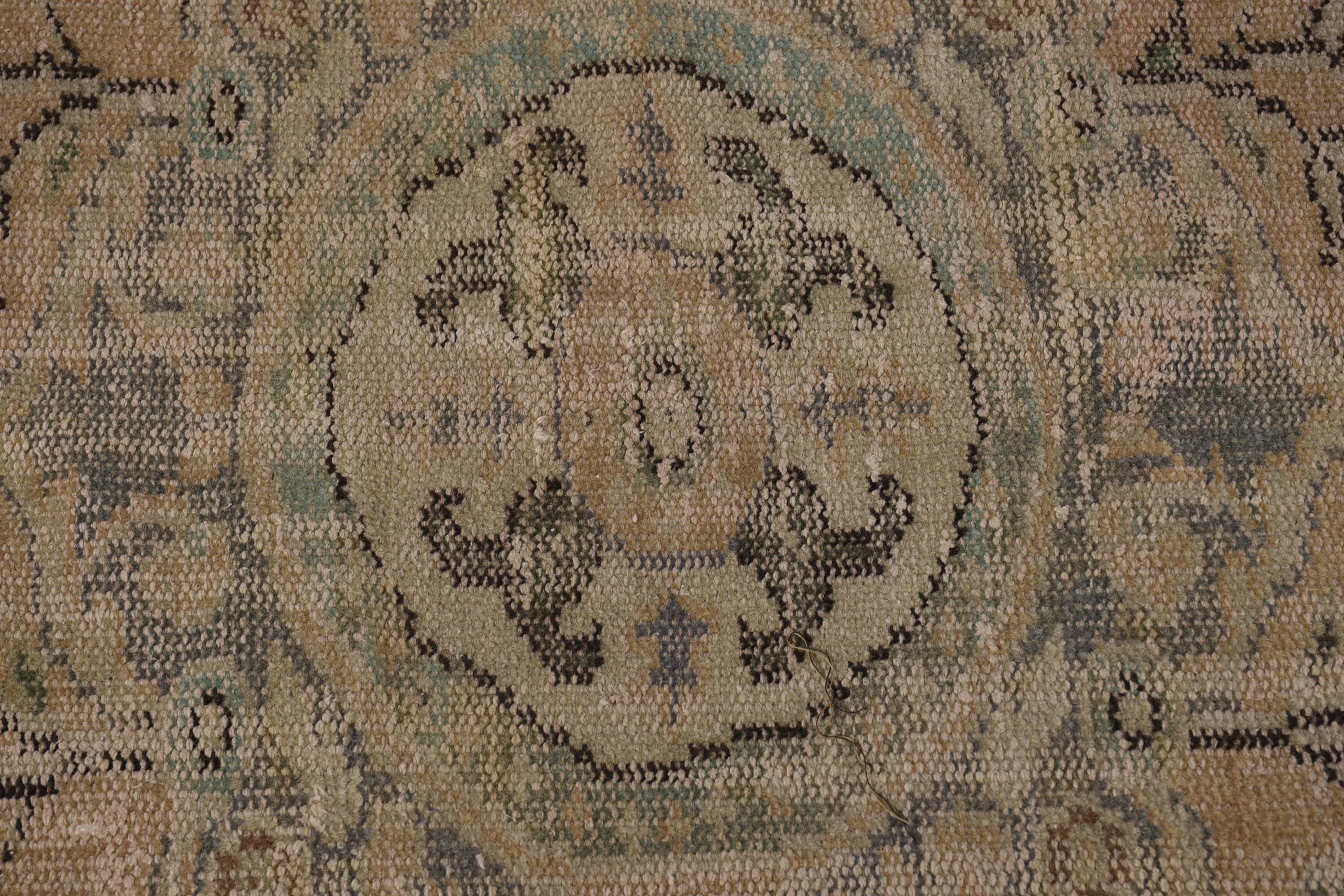 Salon Halıları, Vintage Halı, 5.2x8 ft Büyük Halılar, Büyük Oushak Halıları, Türk Halısı, Oushak Halıları, Turuncu Nötr Halı, Etnik Halı