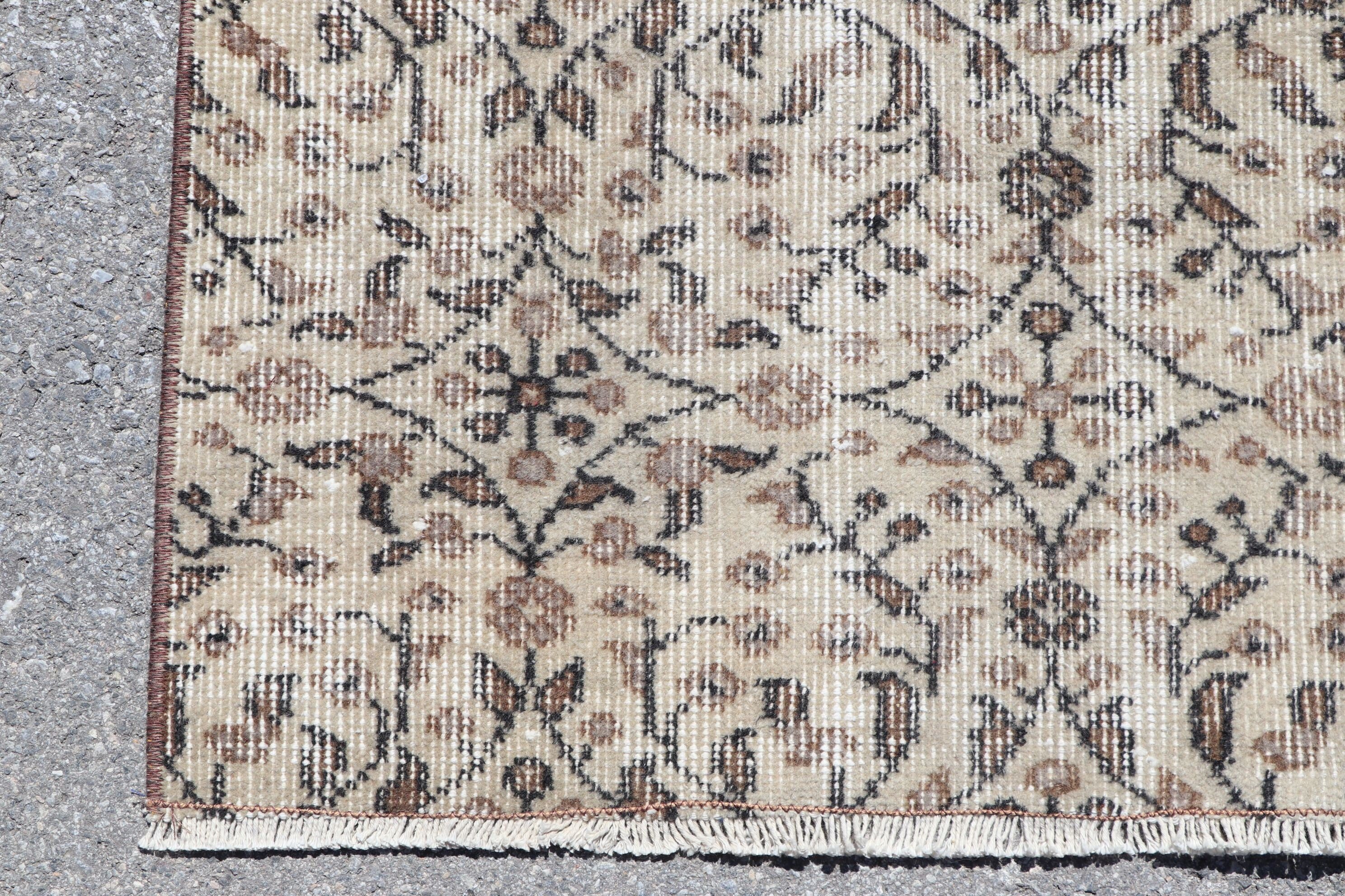 Beige Oushak Rug, Turkish Rug, Cool Rug, Bedroom Rug, Rugs for Area, Dining Room Rugs, Vintage Rug, 3.8x6.5 ft Area Rug, Nursery Rug